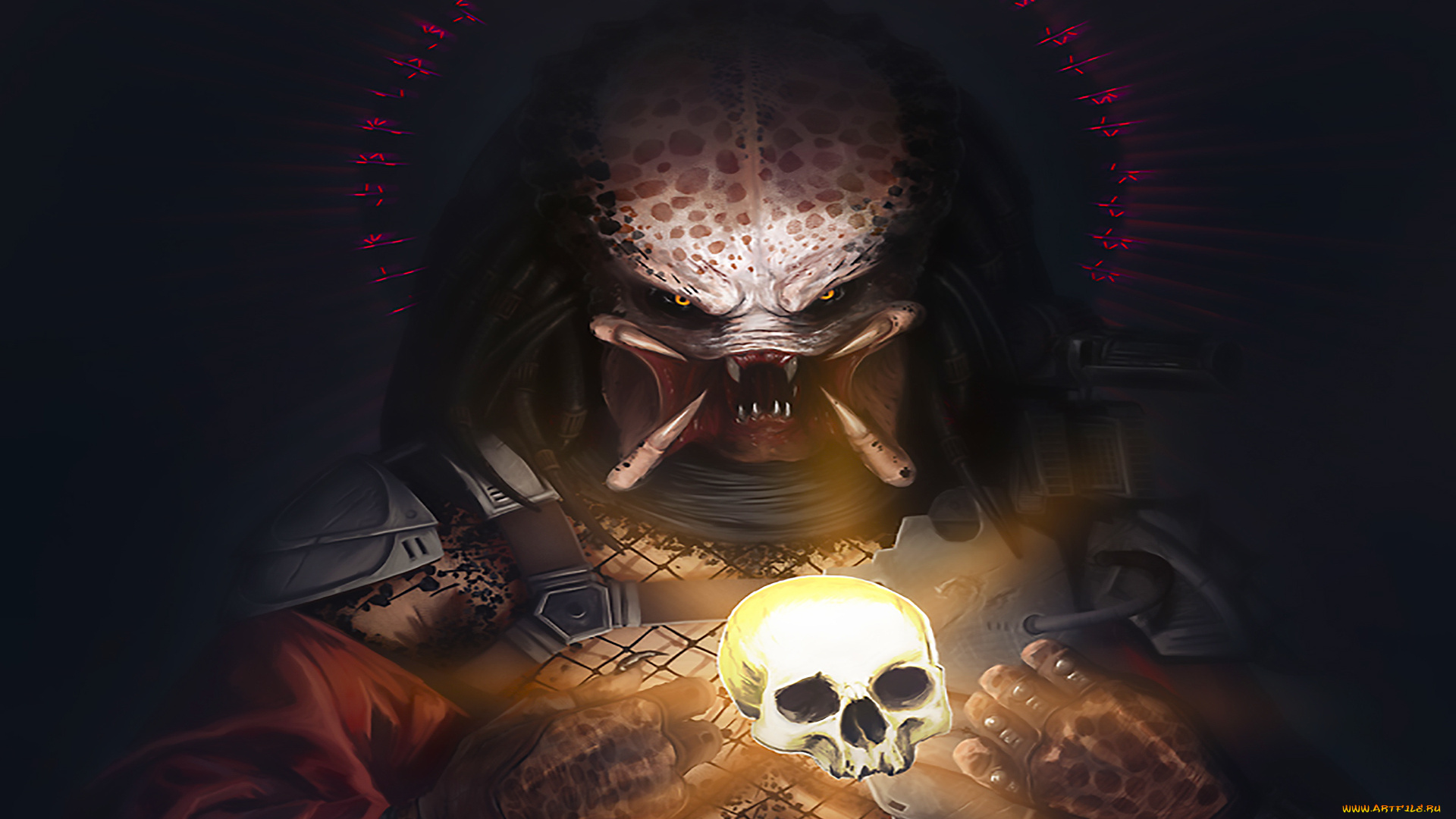 фэнтези, ангелы, клыки, хищник, череп