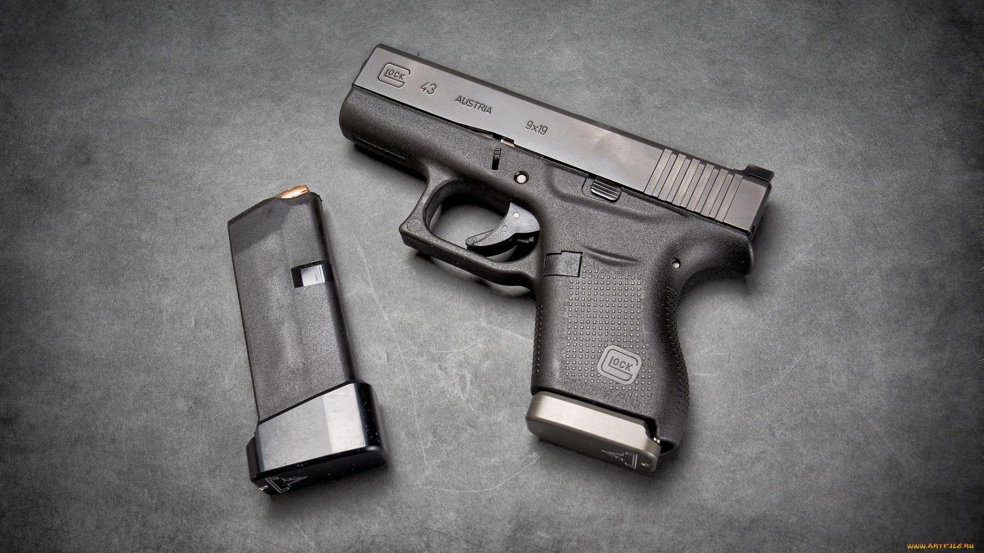 оружие, пистолеты, пистолет, самозарядный, glock, 43, австрийский