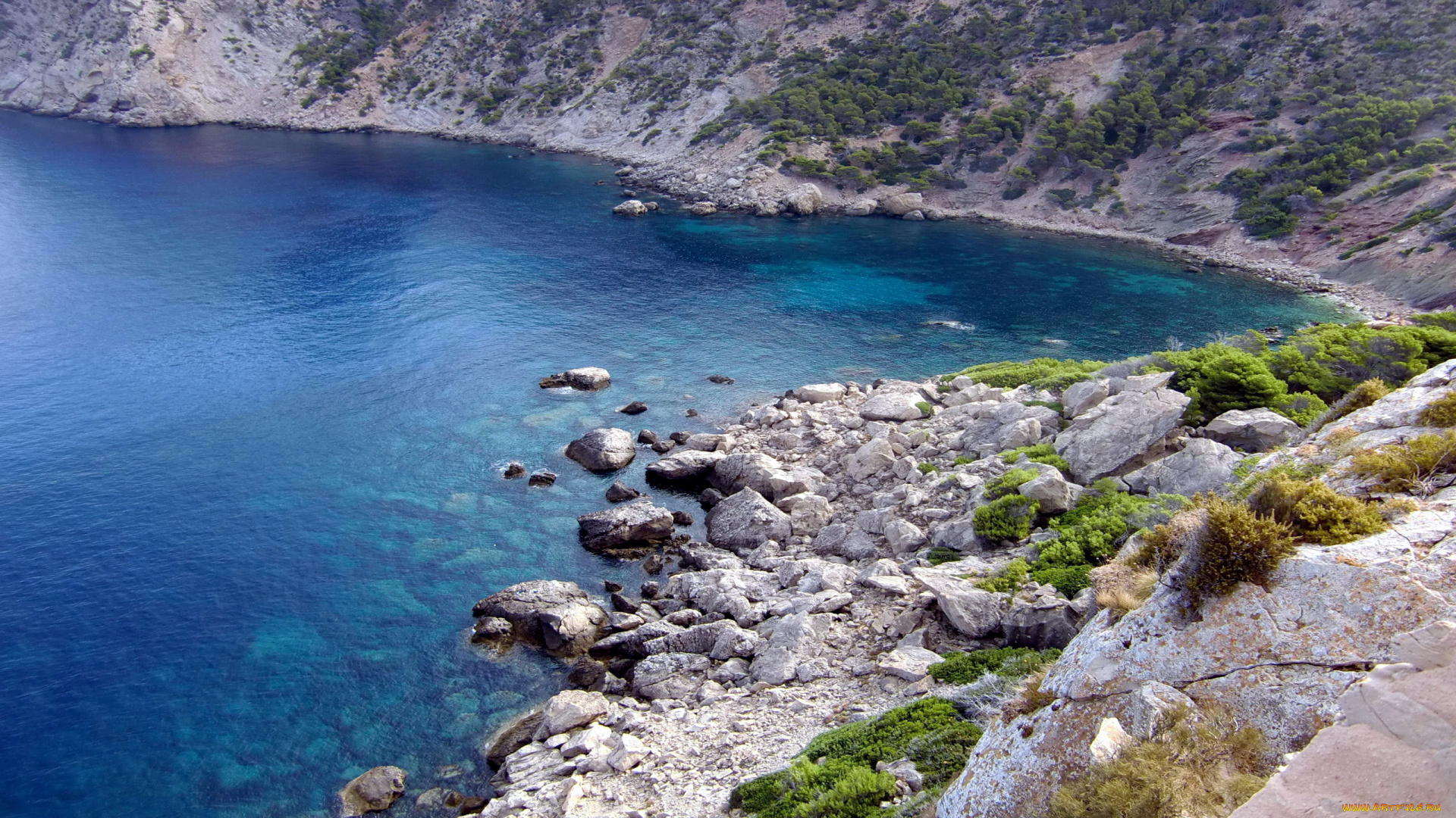 природа, побережье, камни, вода, скалы