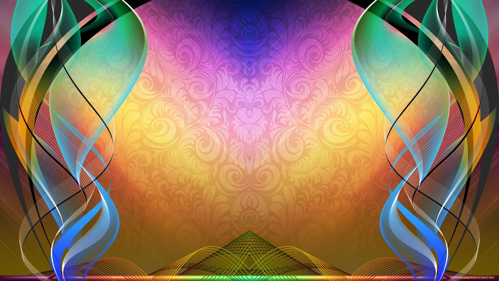 векторная, графика, графика, , graphics, узор, фон, цвета