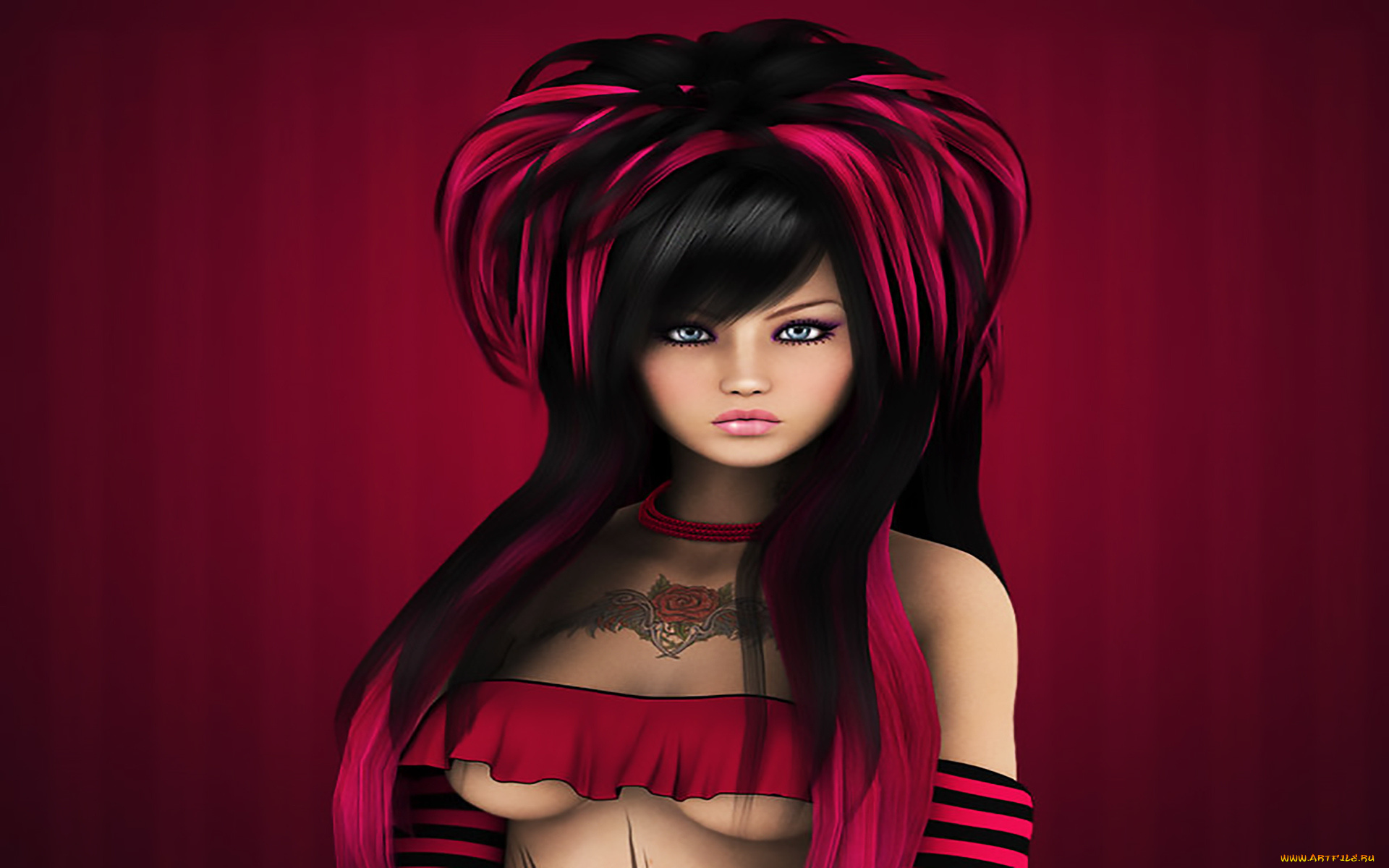 3д, графика, люди, , people, фон, взгляд, девушка