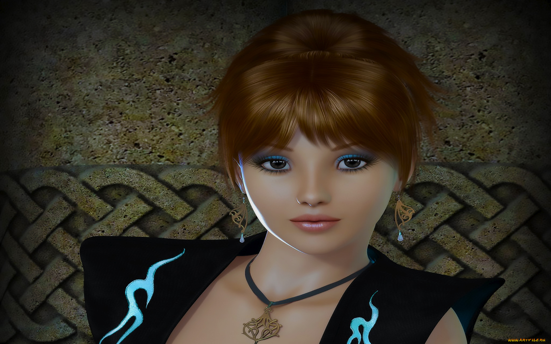 3д, графика, портрет, , portraits, взгляд, красивая, милая