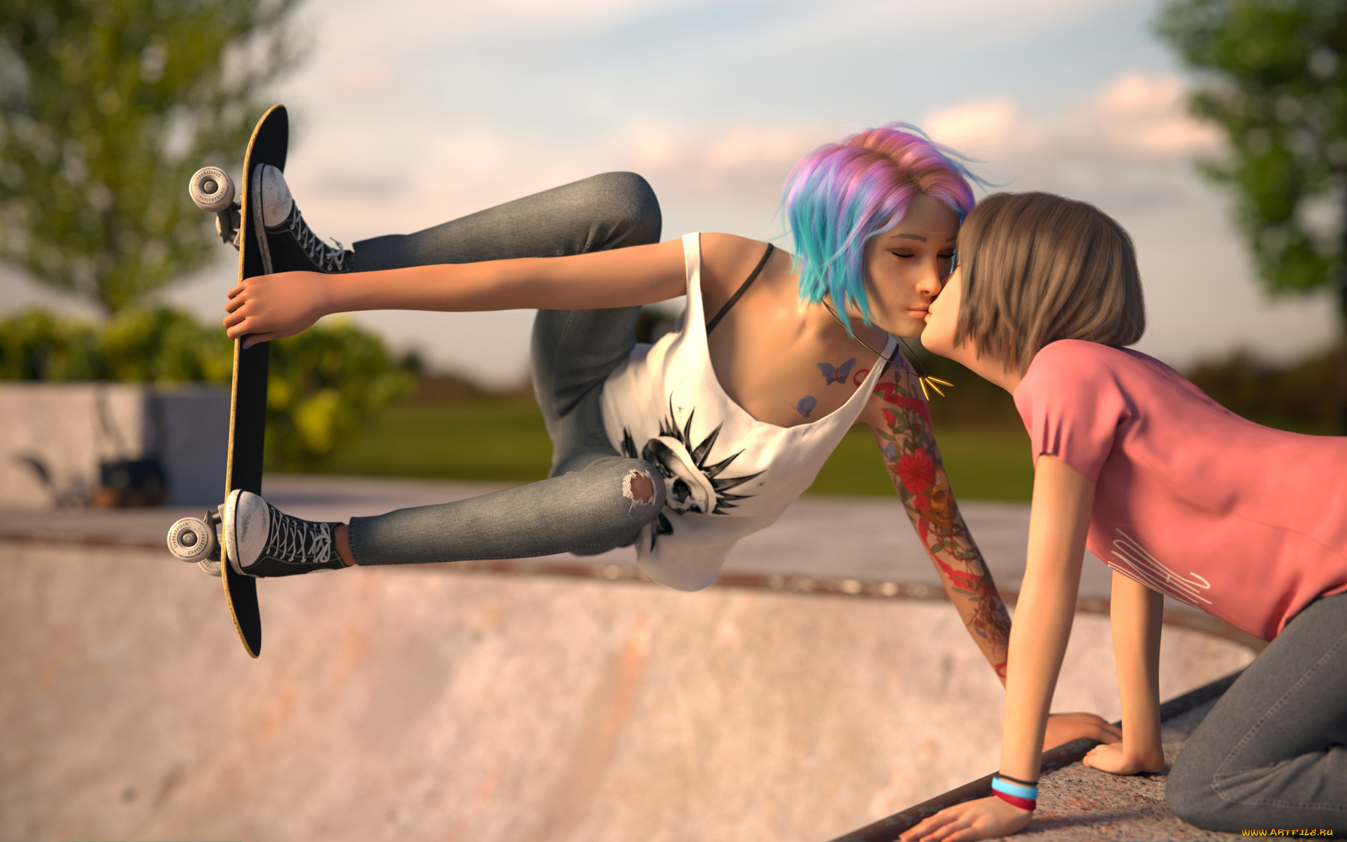 3д, графика, спорт, , sport, взгляд, фон, девушки