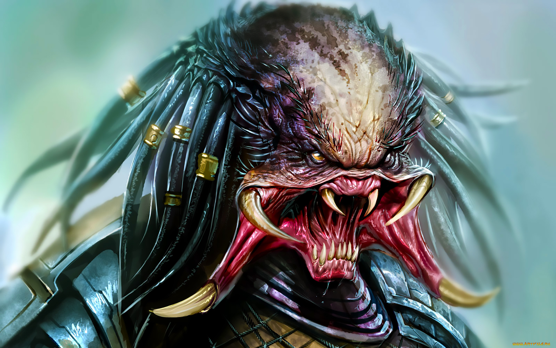 фэнтези, ангелы, хищник, взгляд, клыки