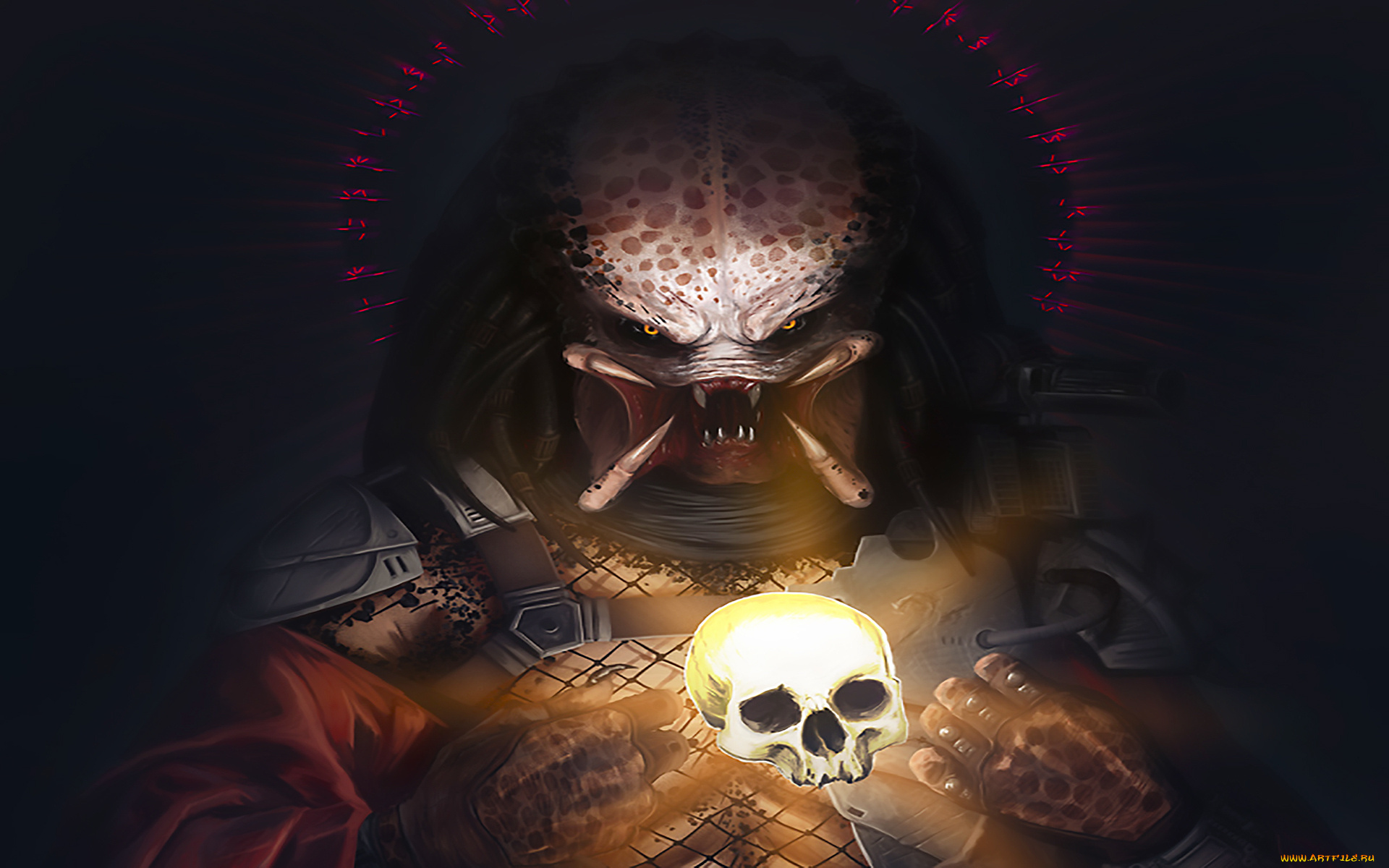 фэнтези, ангелы, клыки, хищник, череп