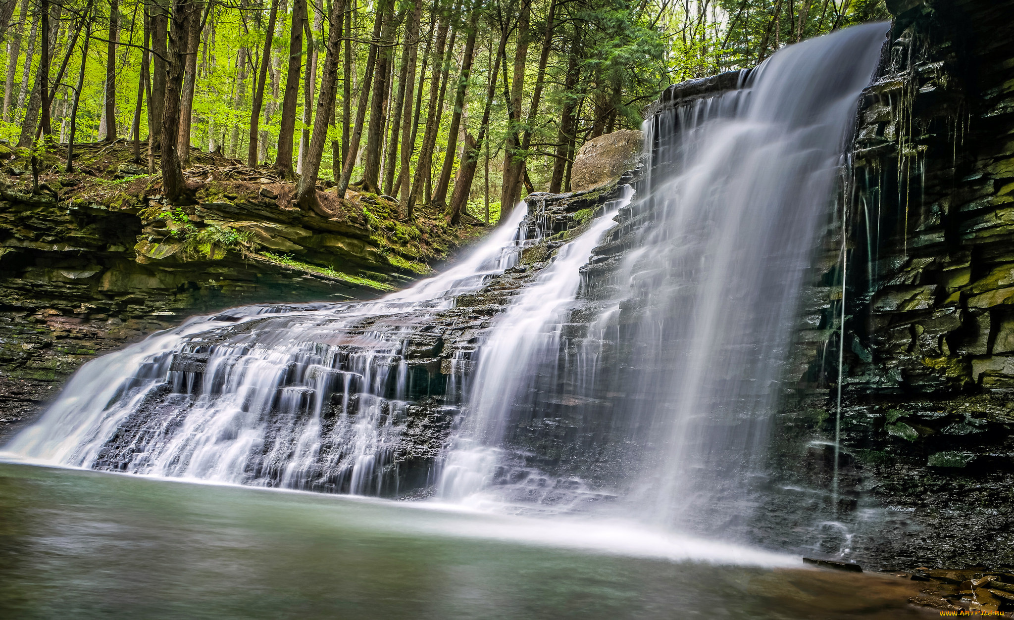 природа, водопады, водопад