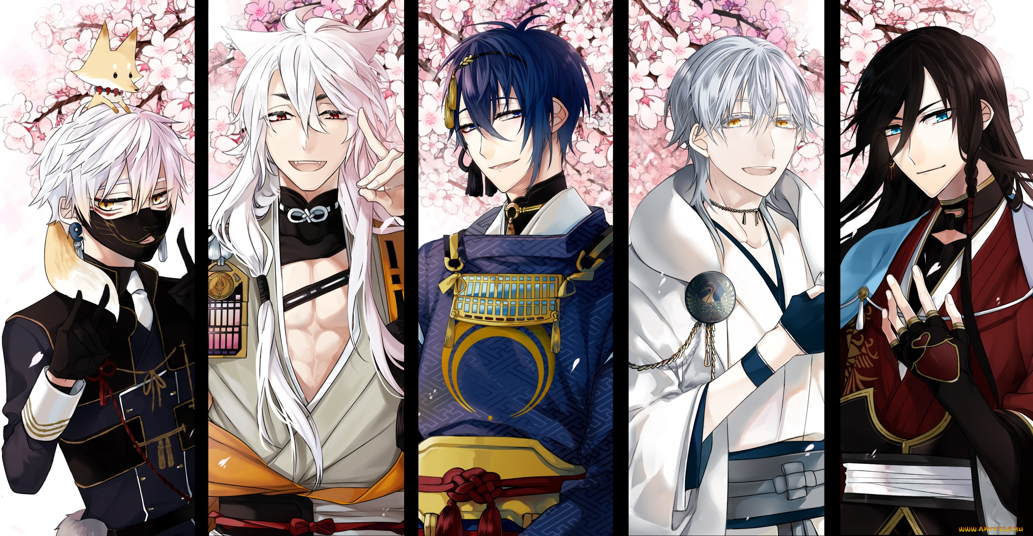 аниме, touken, ranbu, танец, мечей