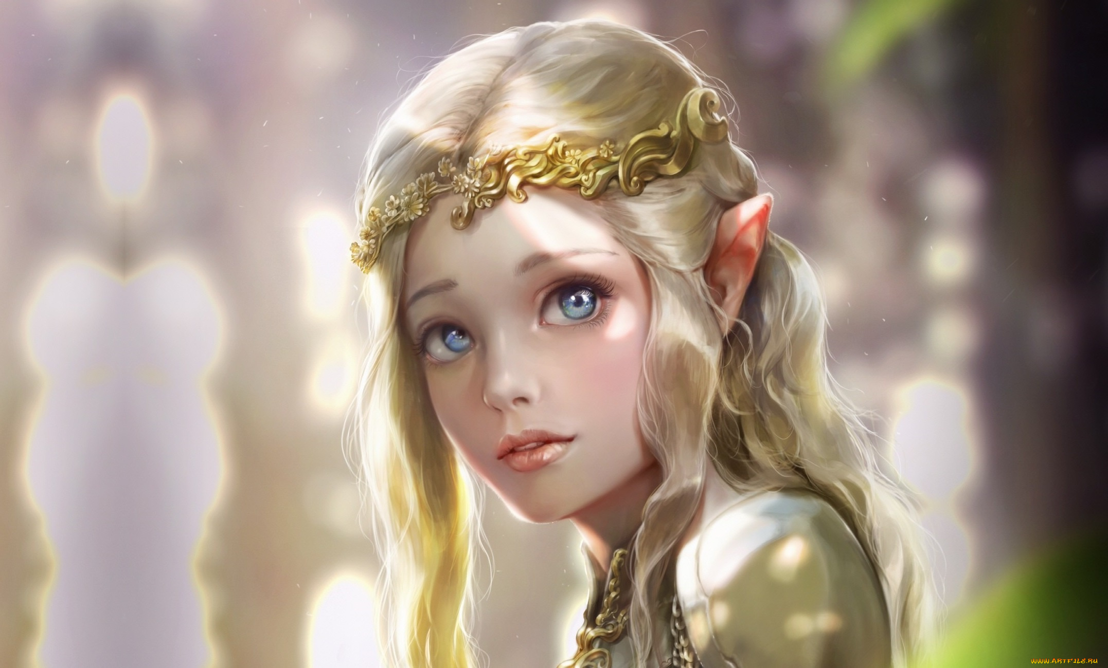 фэнтези, эльфы, elven, princess, bluish, salt, арт, принцесса, девушка, эльфийка, эльф
