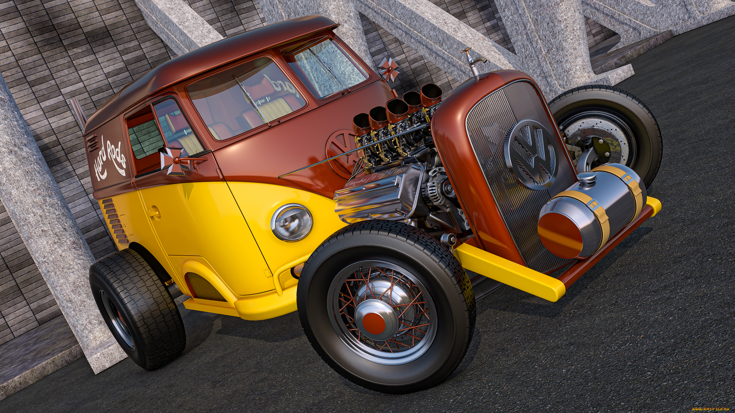 автомобили, 3д, фон, автомобиль