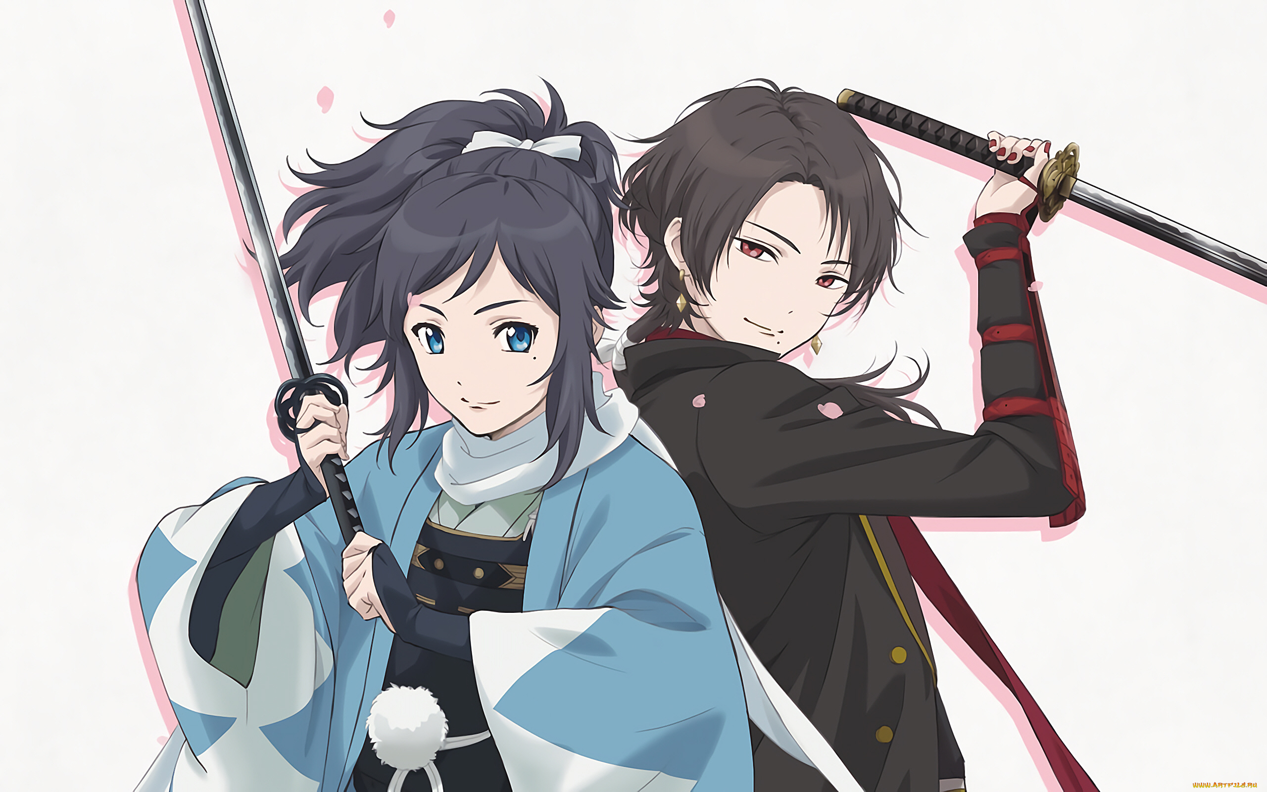 аниме, touken, ranbu, танец, мечей