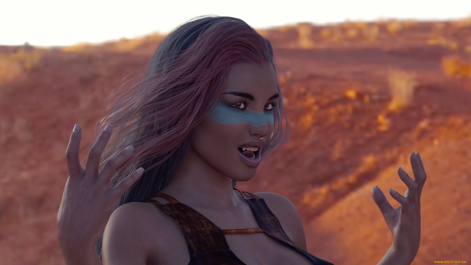 3д, графика, портрет, , portraits, девушка, взгляд, фон