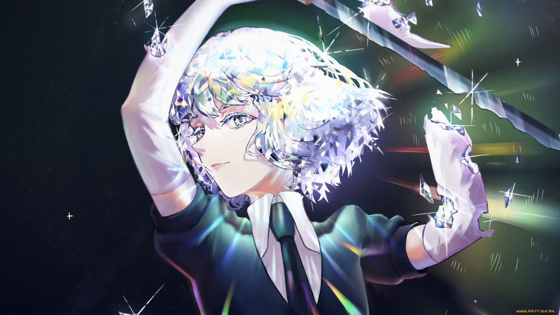аниме, houseki, no, kuni, страна, самоцветов