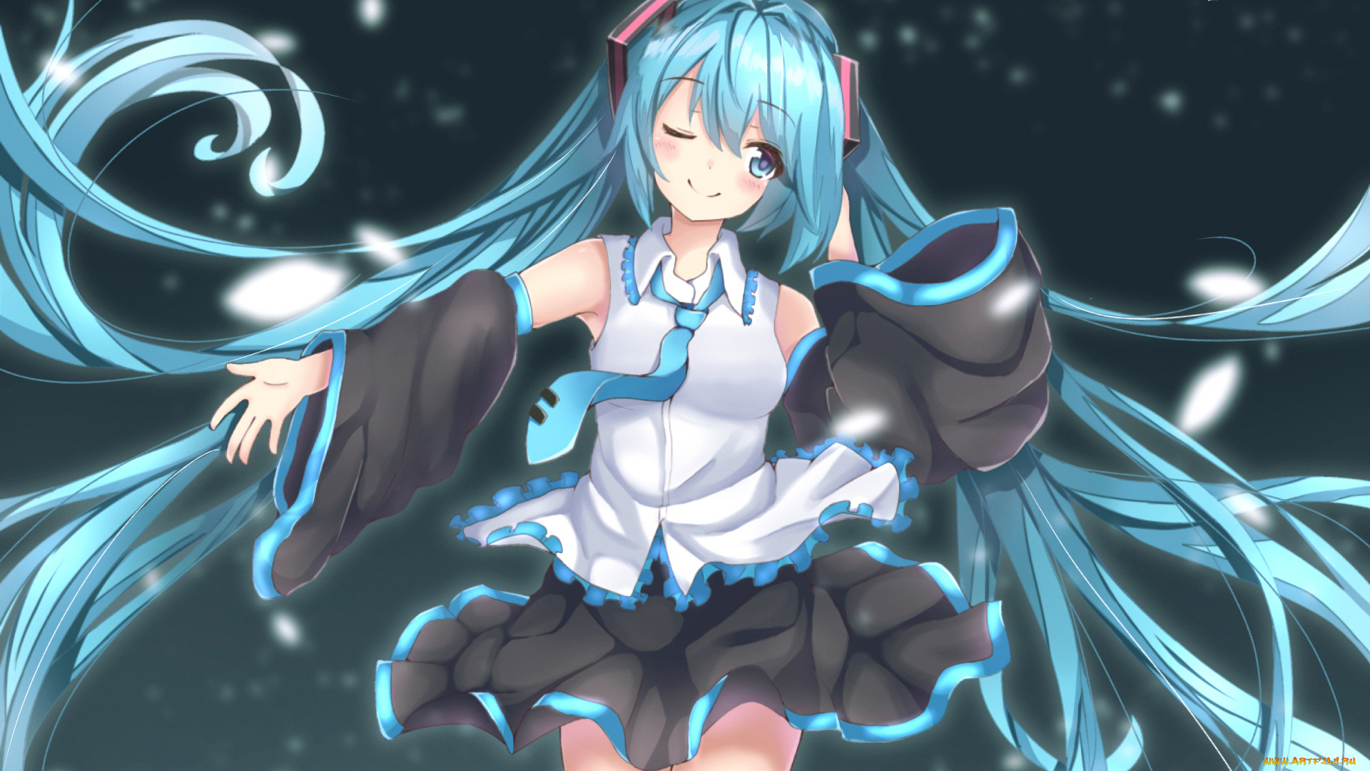 аниме, vocaloid, девушка