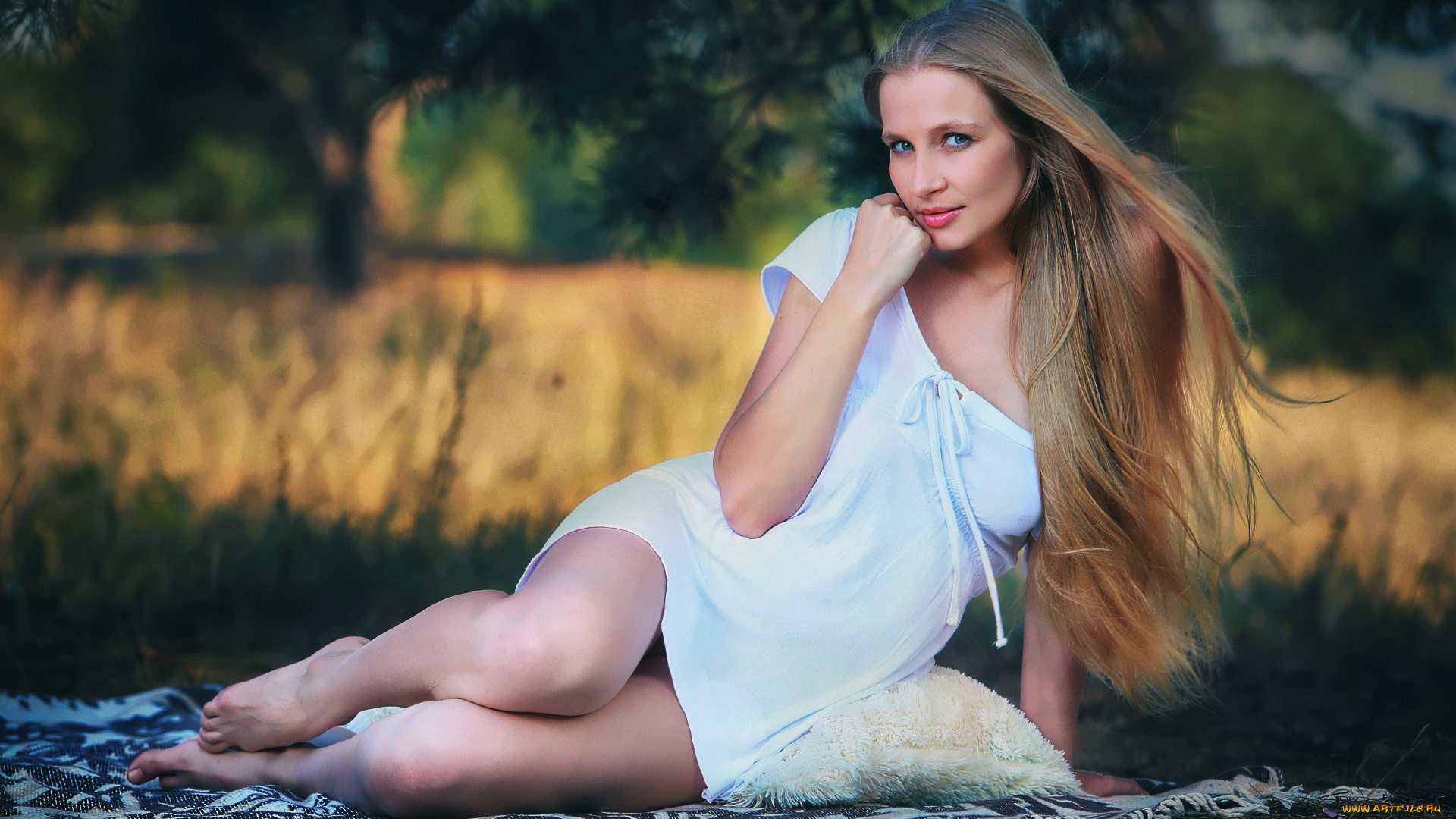 девушки, -unsort, , блондинки, , светловолосые, фон, взгляд, девушка