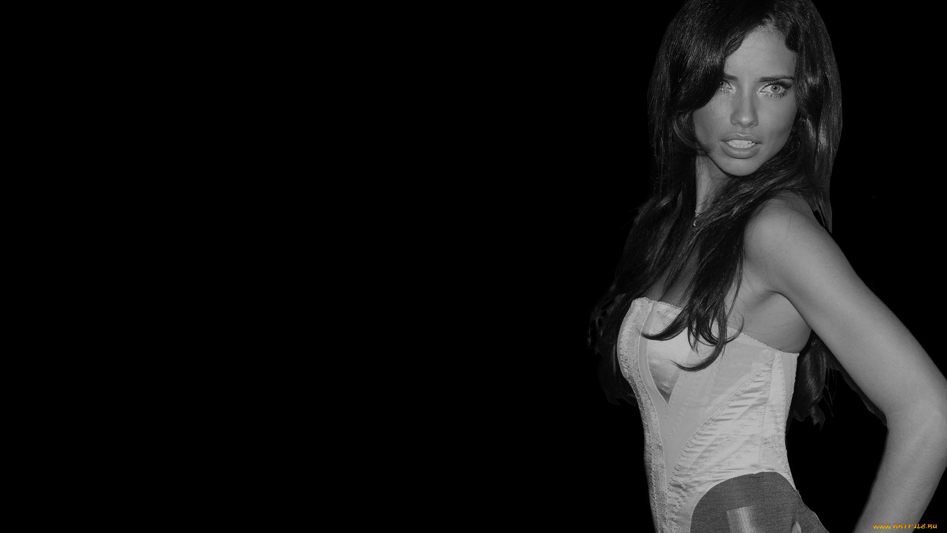 девушки, adriana, lima, боди, адриана, лима, модель, черно-белая