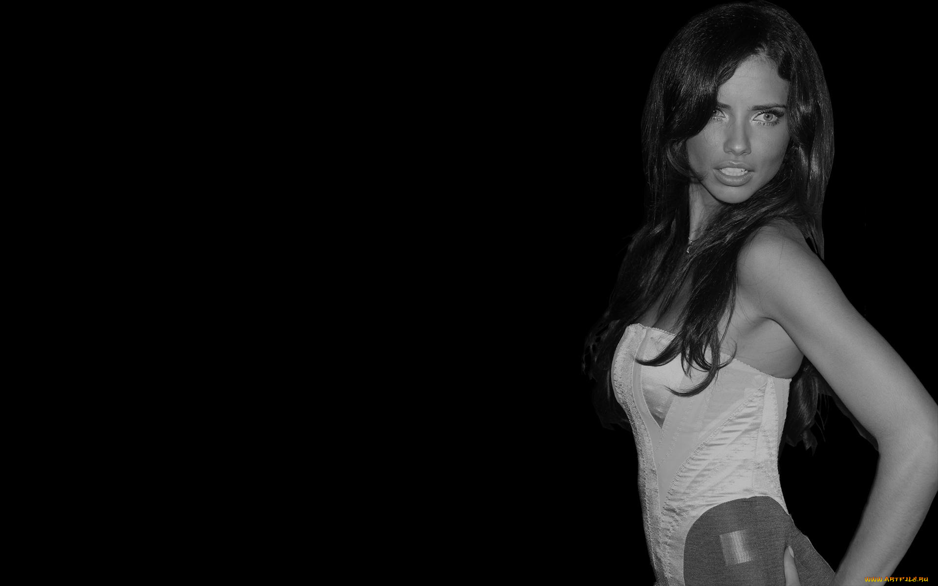 девушки, adriana, lima, боди, адриана, лима, модель, черно-белая