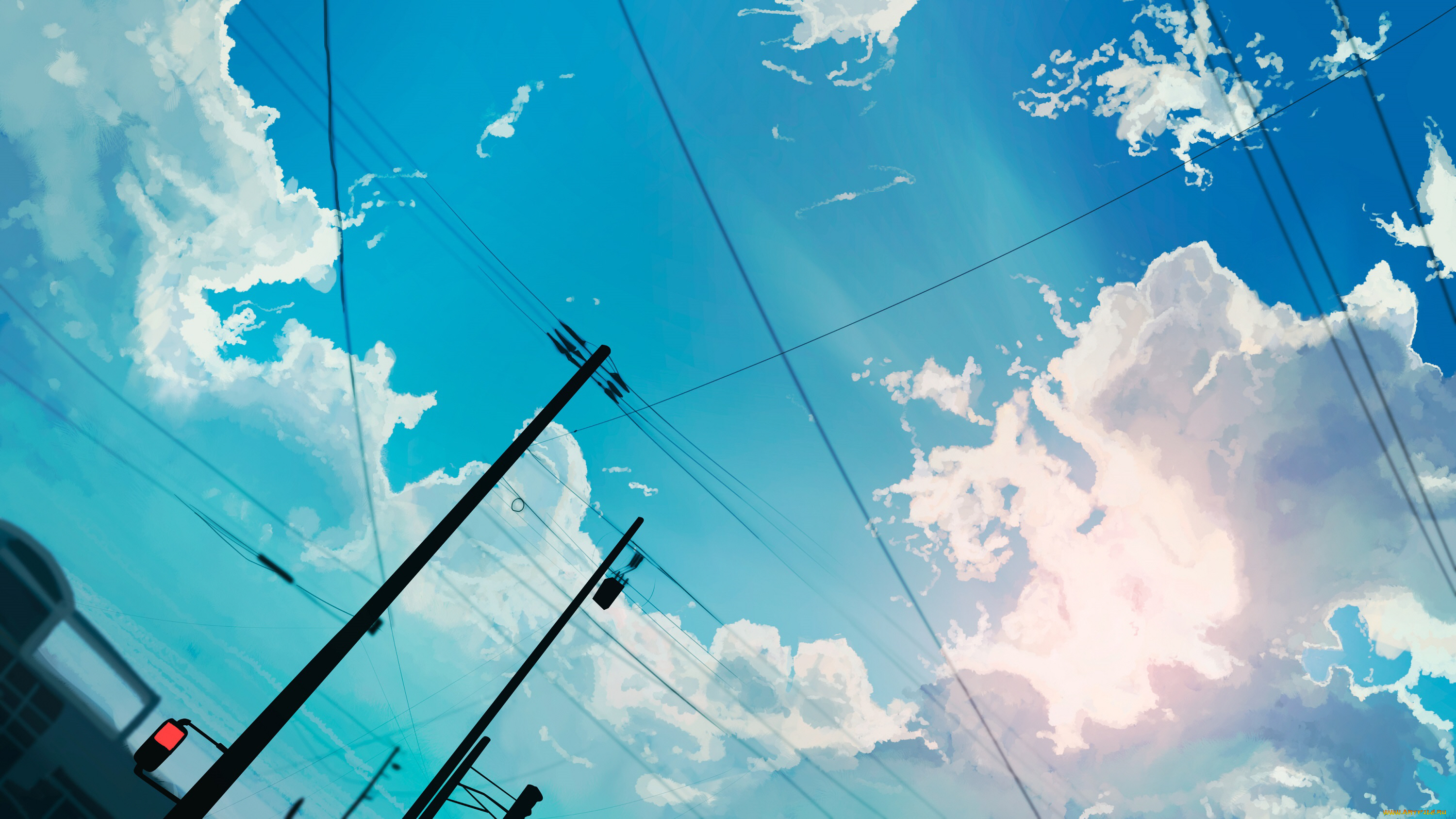 аниме, пейзажи, , природа, небо