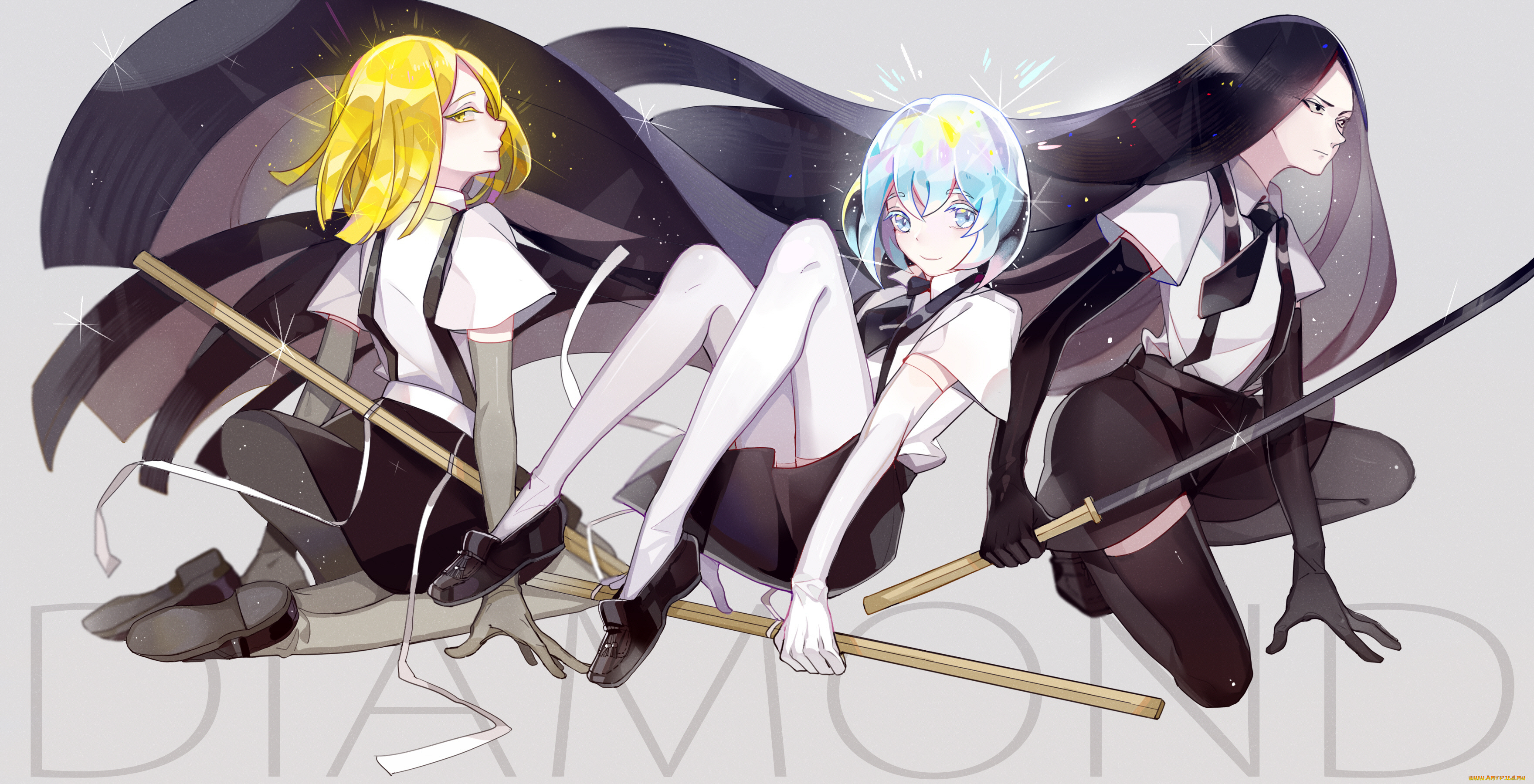 аниме, houseki, no, kuni, страна, самоцветов