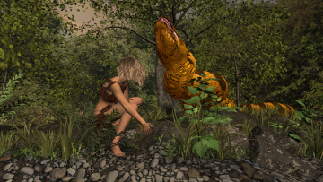 Картинка 3д+графика фантазия+ fantasy фон змея девушка взгляд