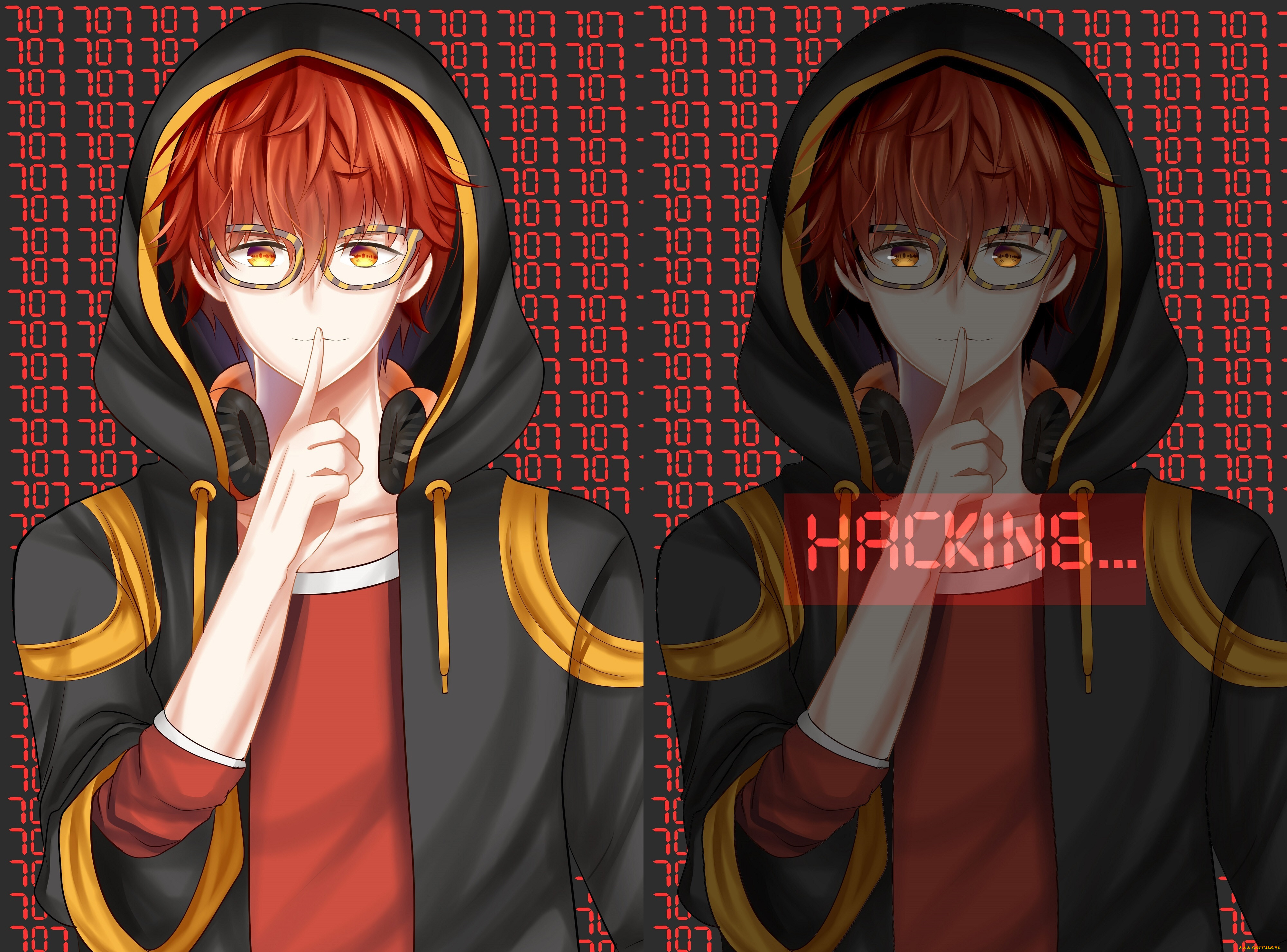 аниме, mystic, messenger, парень