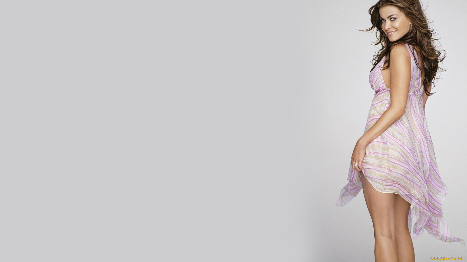 девушки, carmen, electra, улыбка, платье, шатенка