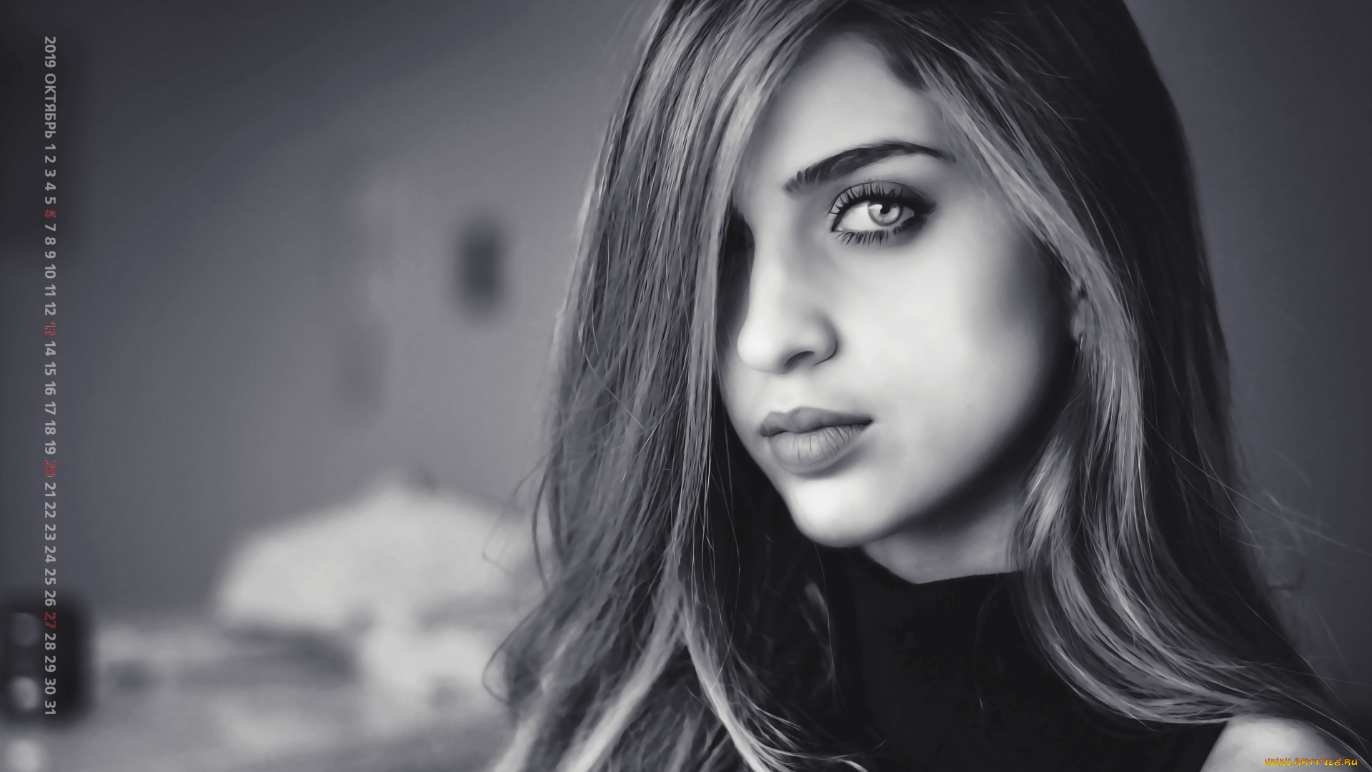 календари, компьютерный, дизайн, 2019, calendar, женщина, девушка, лицо, взгляд