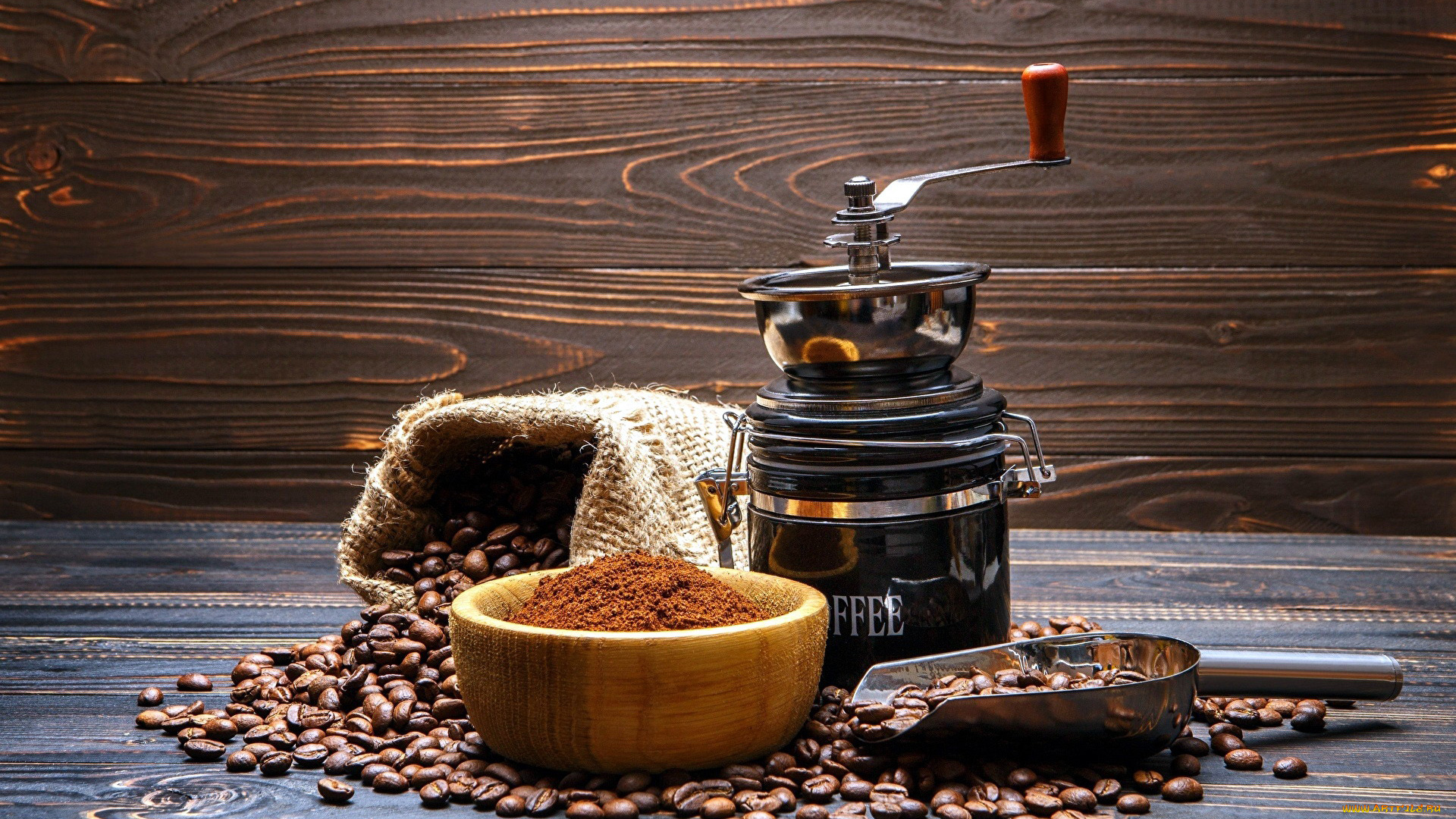 еда, кофе, , кофейные, зёрна, кофемолка, зерна, молотый