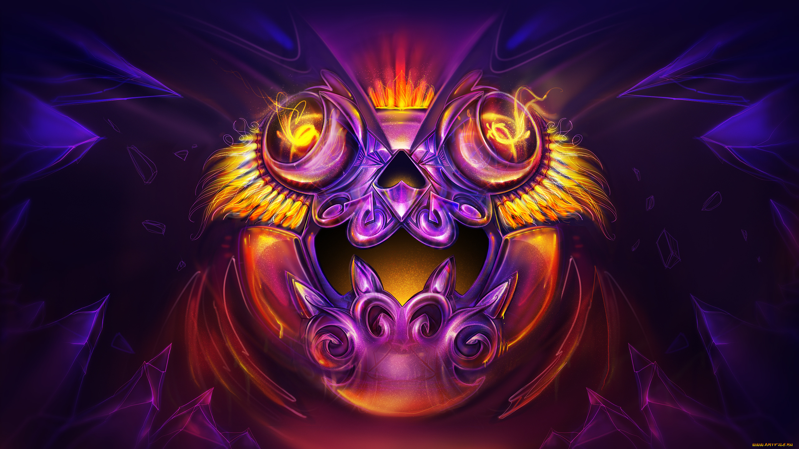 рисованное, абстракция, объект, осколки