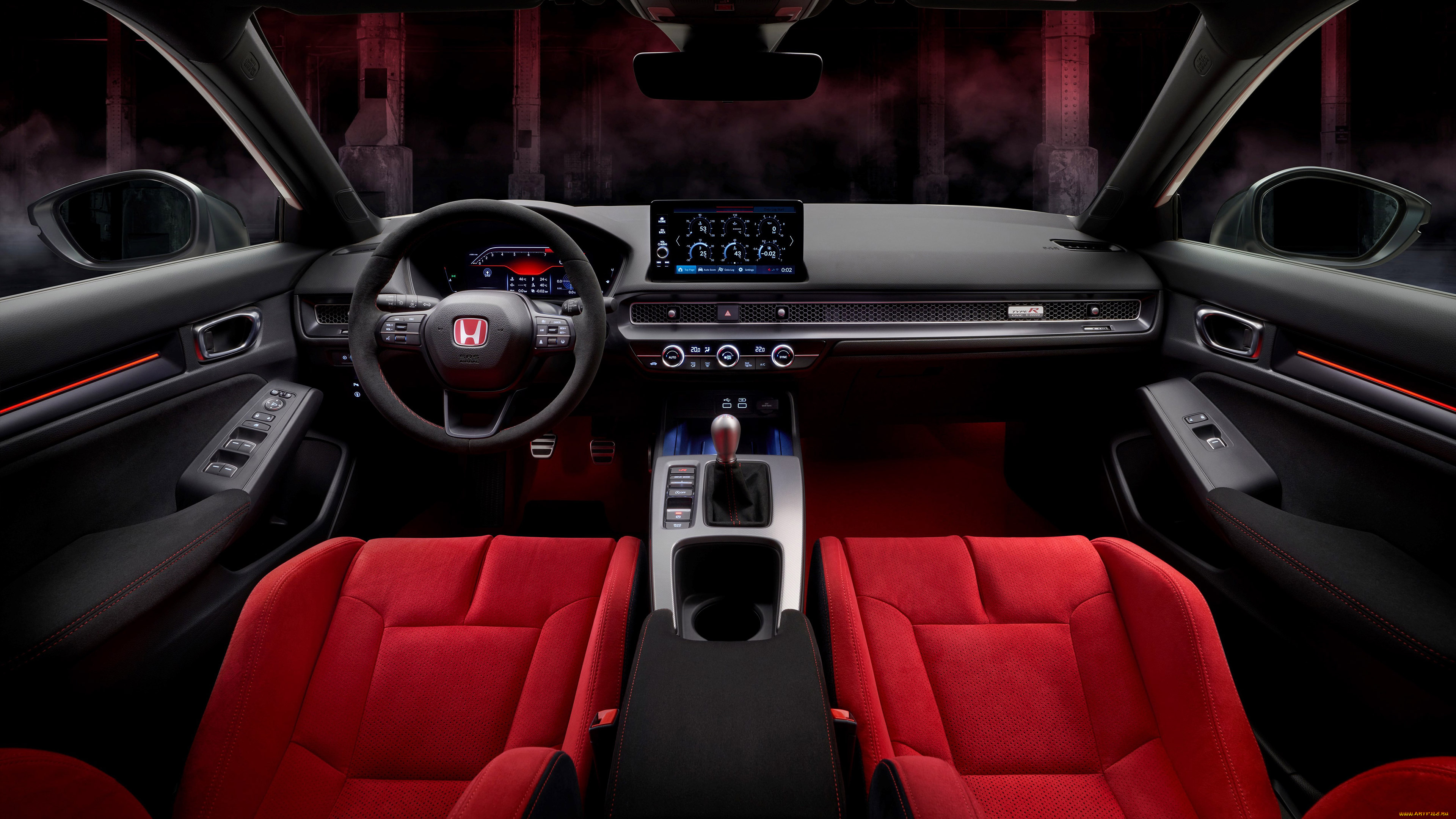 honda, civic, type-r, 2023, автомобили, спидометры, торпедо, honda, civic, type-r, 2023