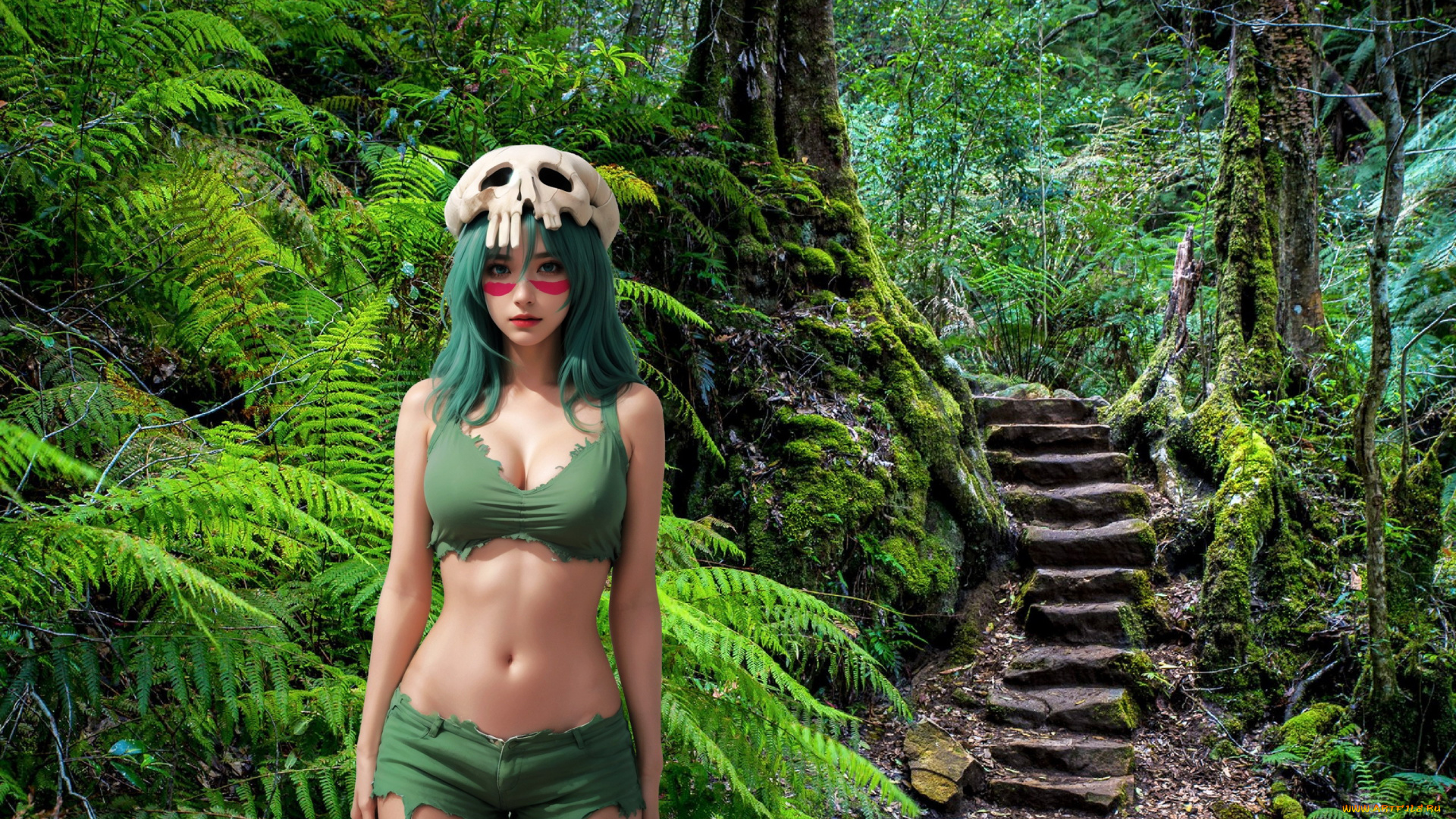 3д, графика, люди, , people, косплей, лесная, нимфа