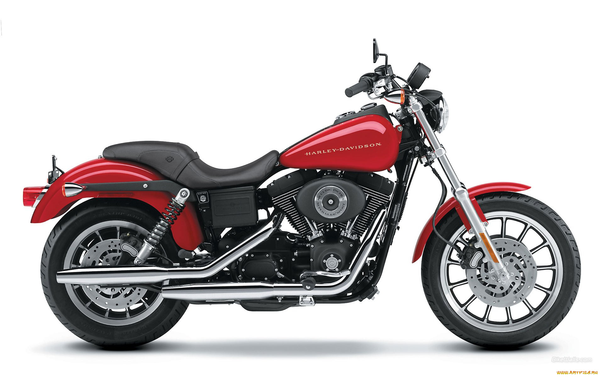 мотоциклы, harley-davidson, мотоцикл, красный