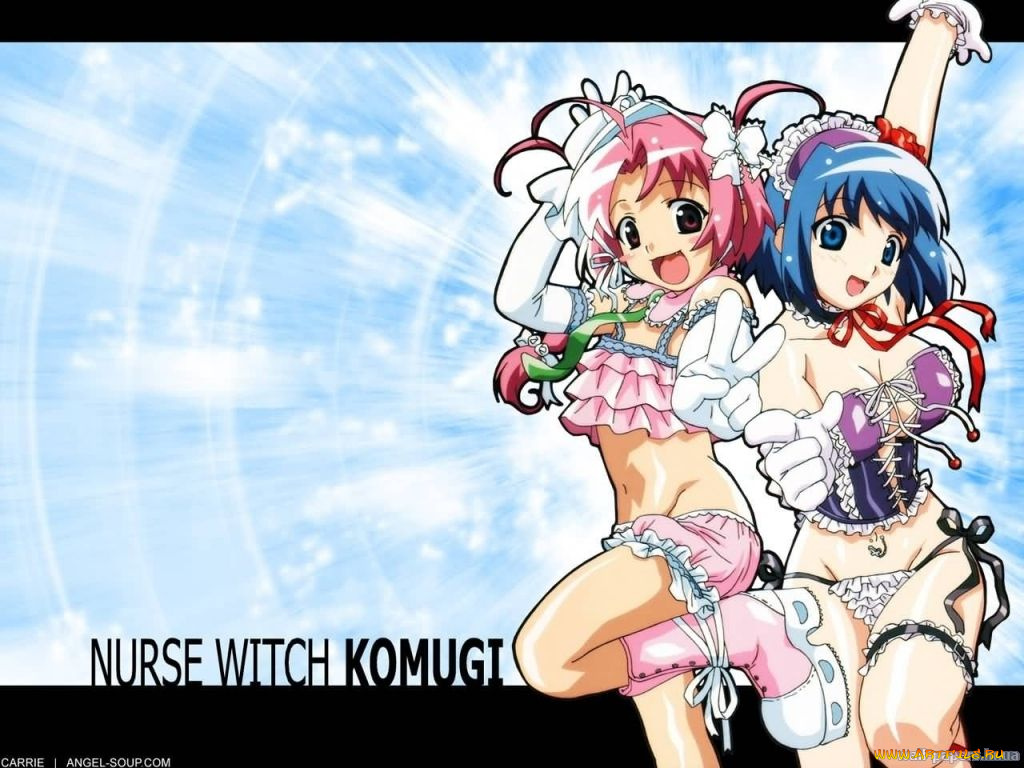 аниме, nurse, witch, komugi, chan