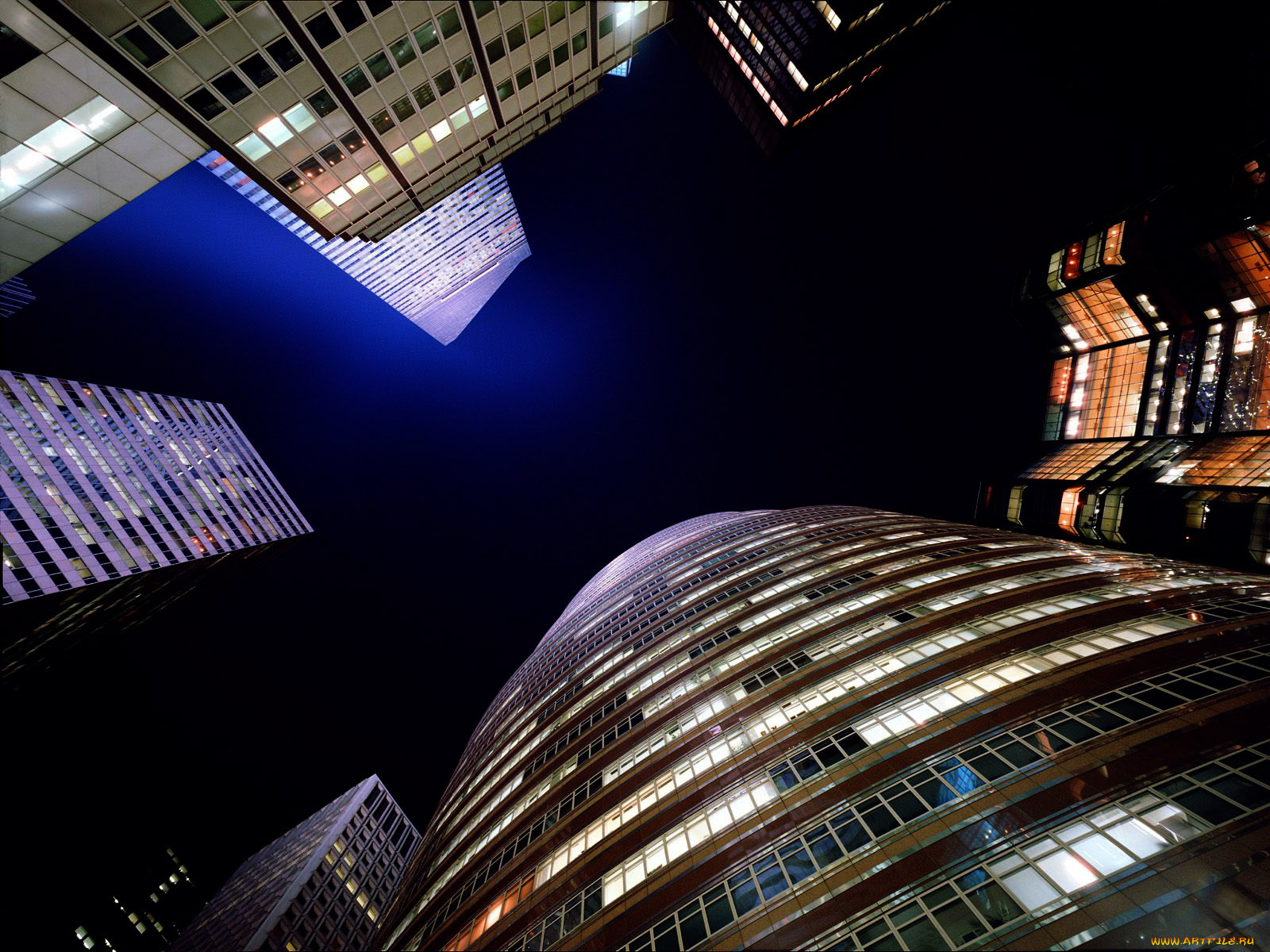 города, огни, ночного