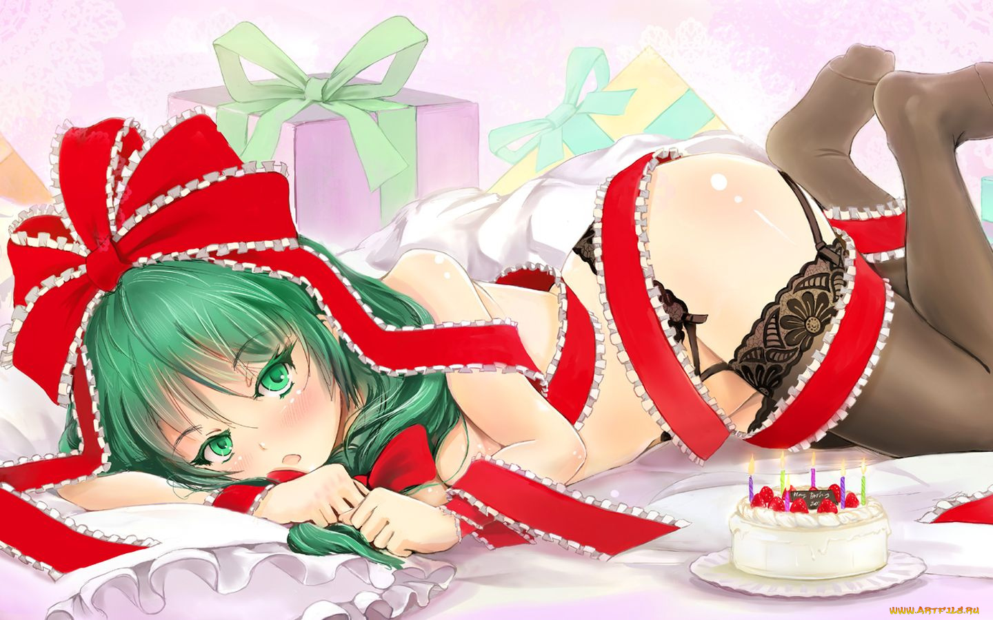 аниме, merry, chrismas, winter, touhou