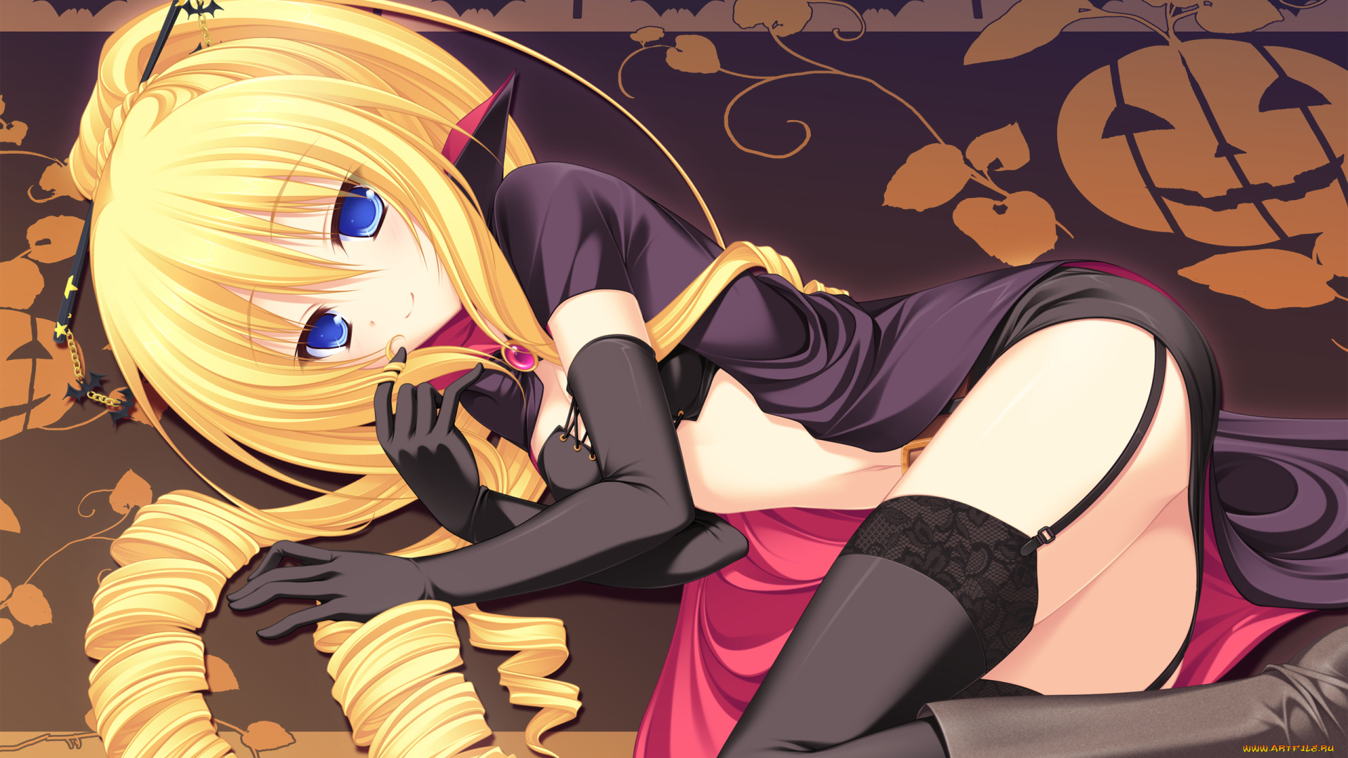 аниме, halloween, magic