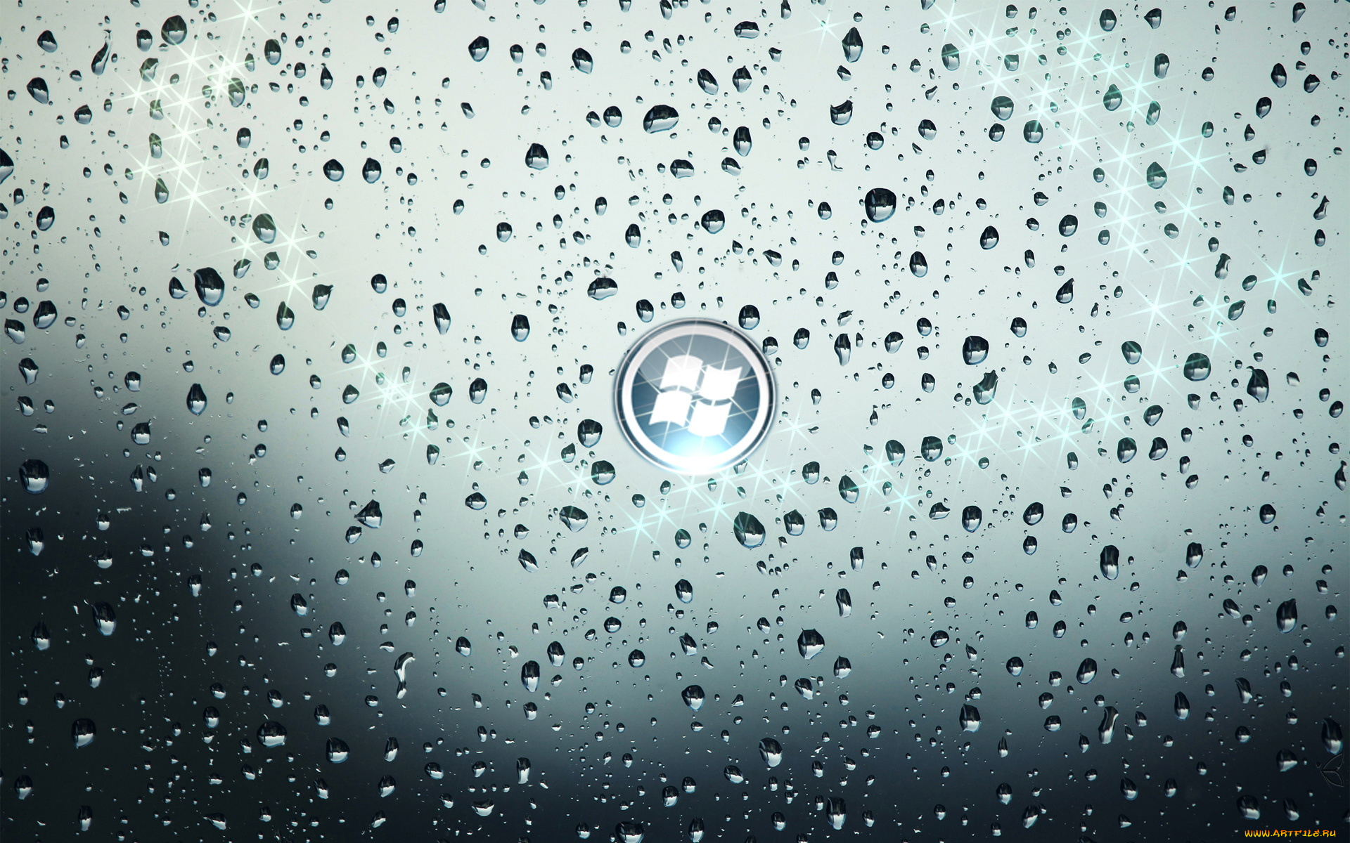 компьютеры, windows, vista, longhorn, капли, стекло