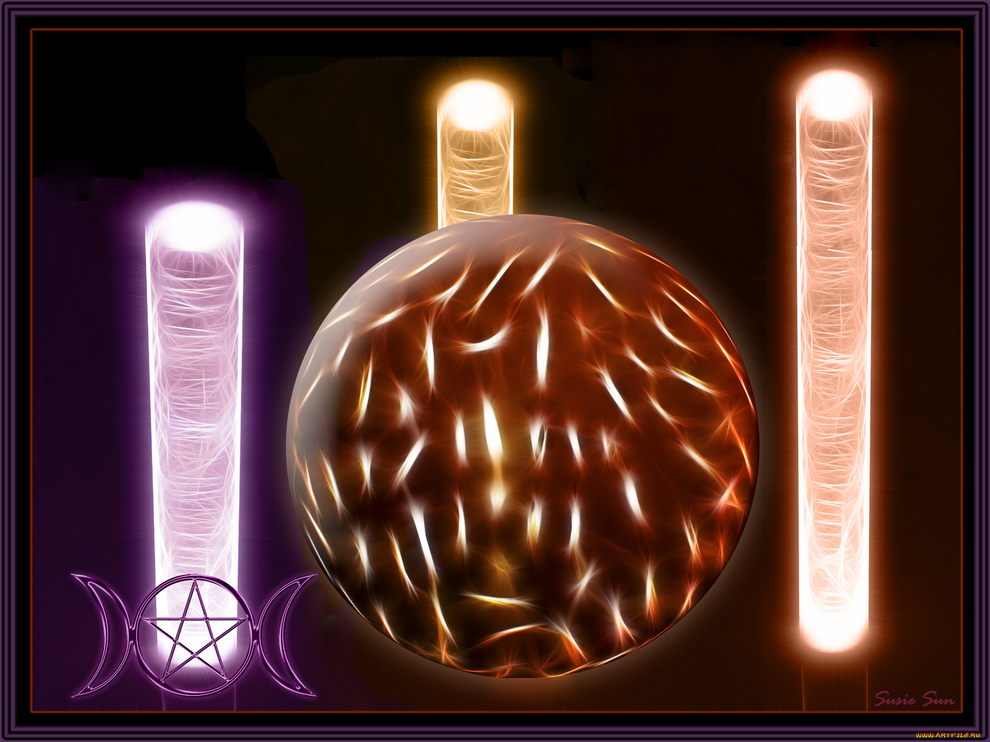 3д, графика, fractal, фракталы, шар, фрактал