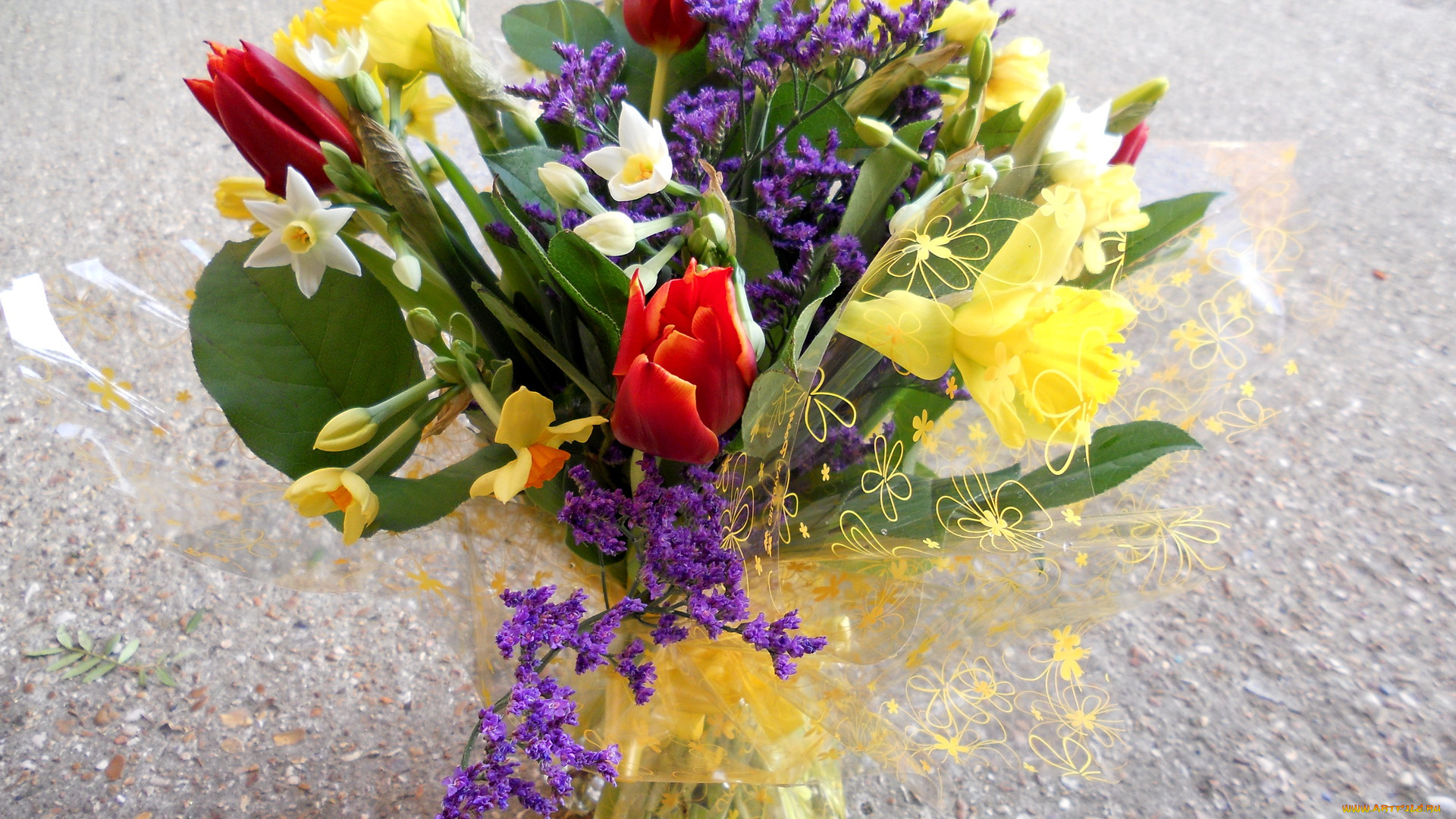 цветы, букеты, композиции, букет, нарцисы, тюльпаны