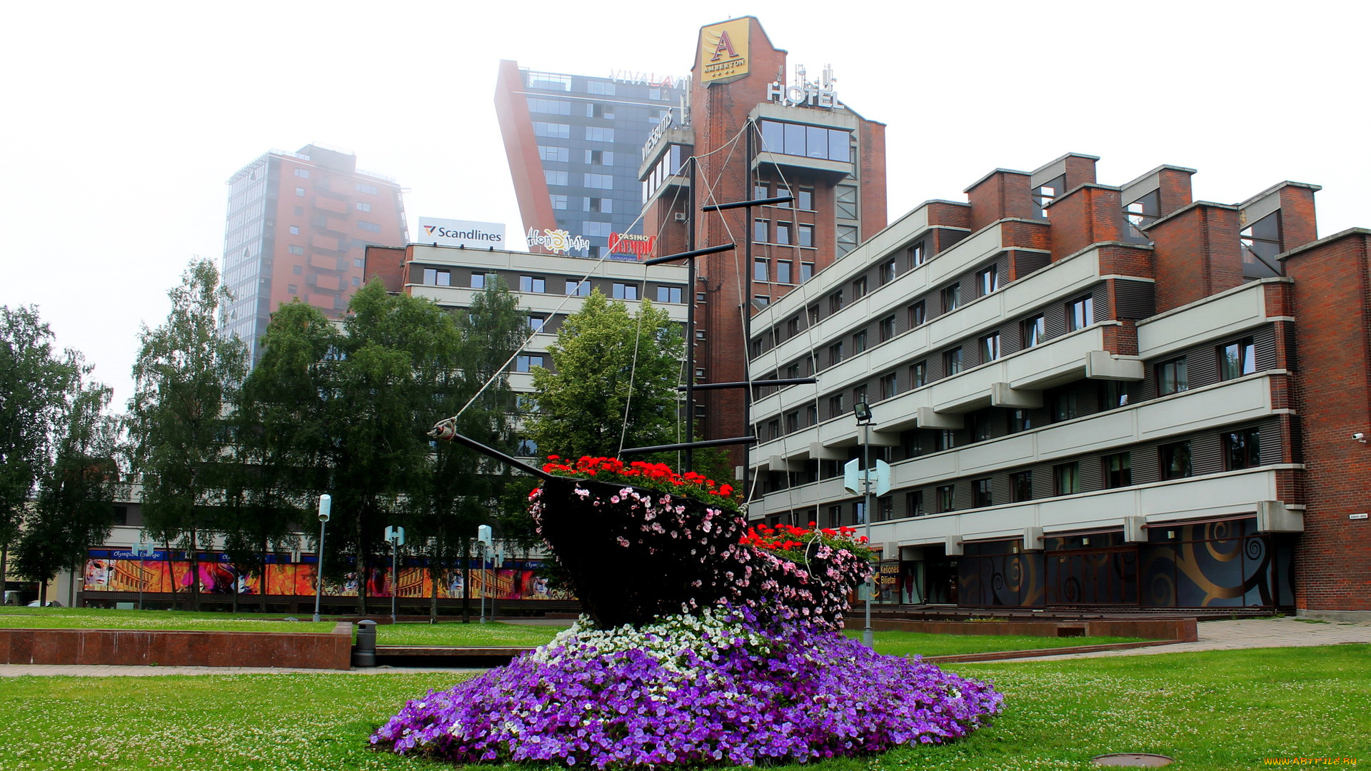 литва, клайпеда, города, здания, дома