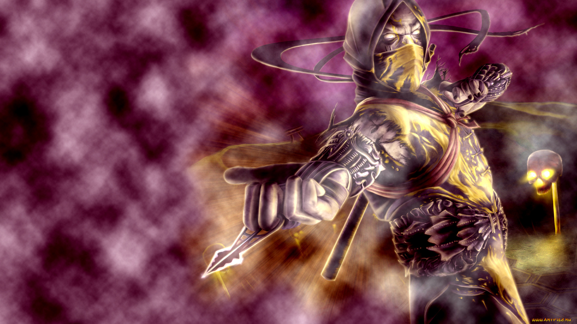 mortal, kombat, видео, игры, 2011, scorpion, скорпион