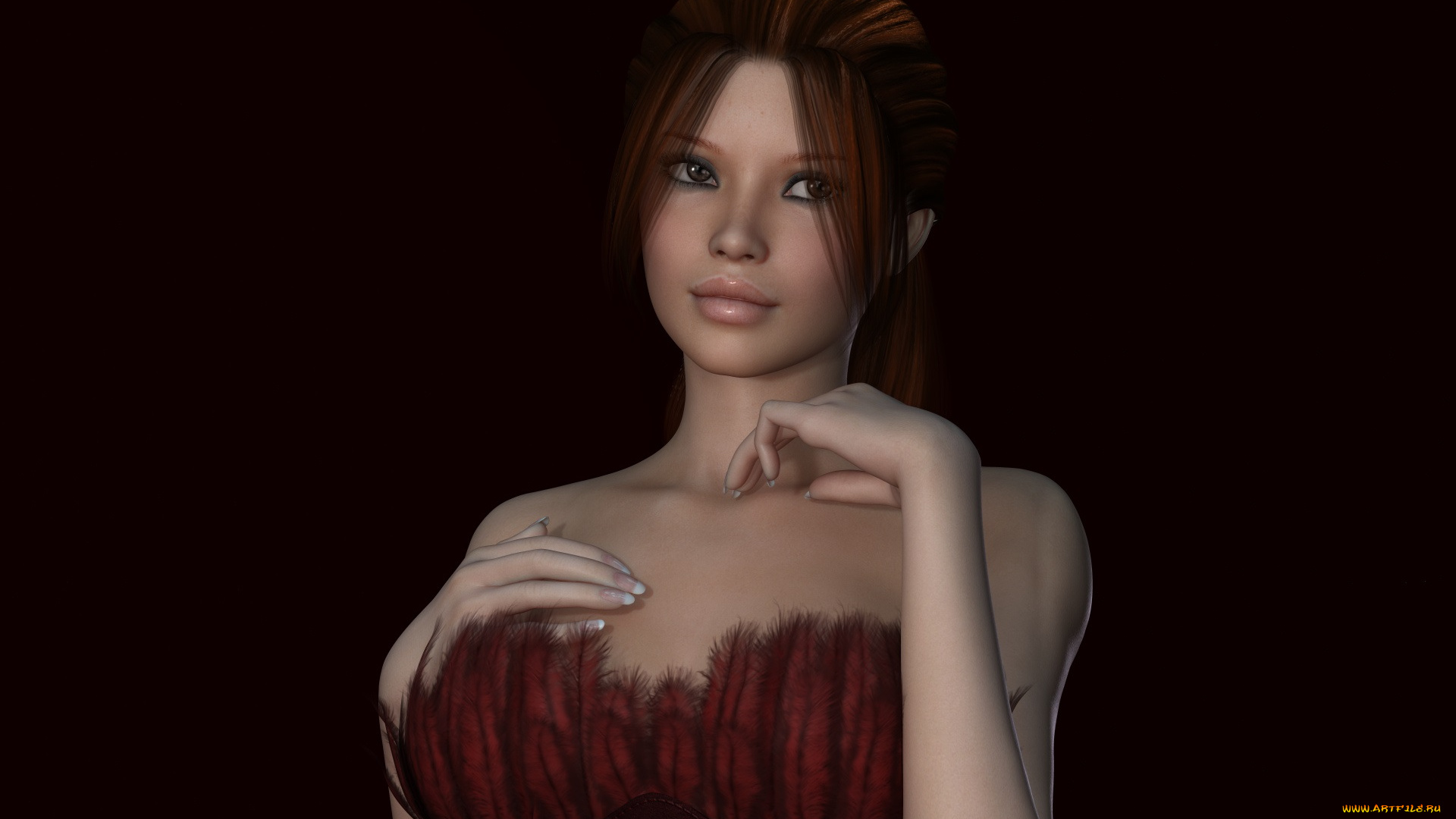 3д, графика, people, люди, взгляд, девушка