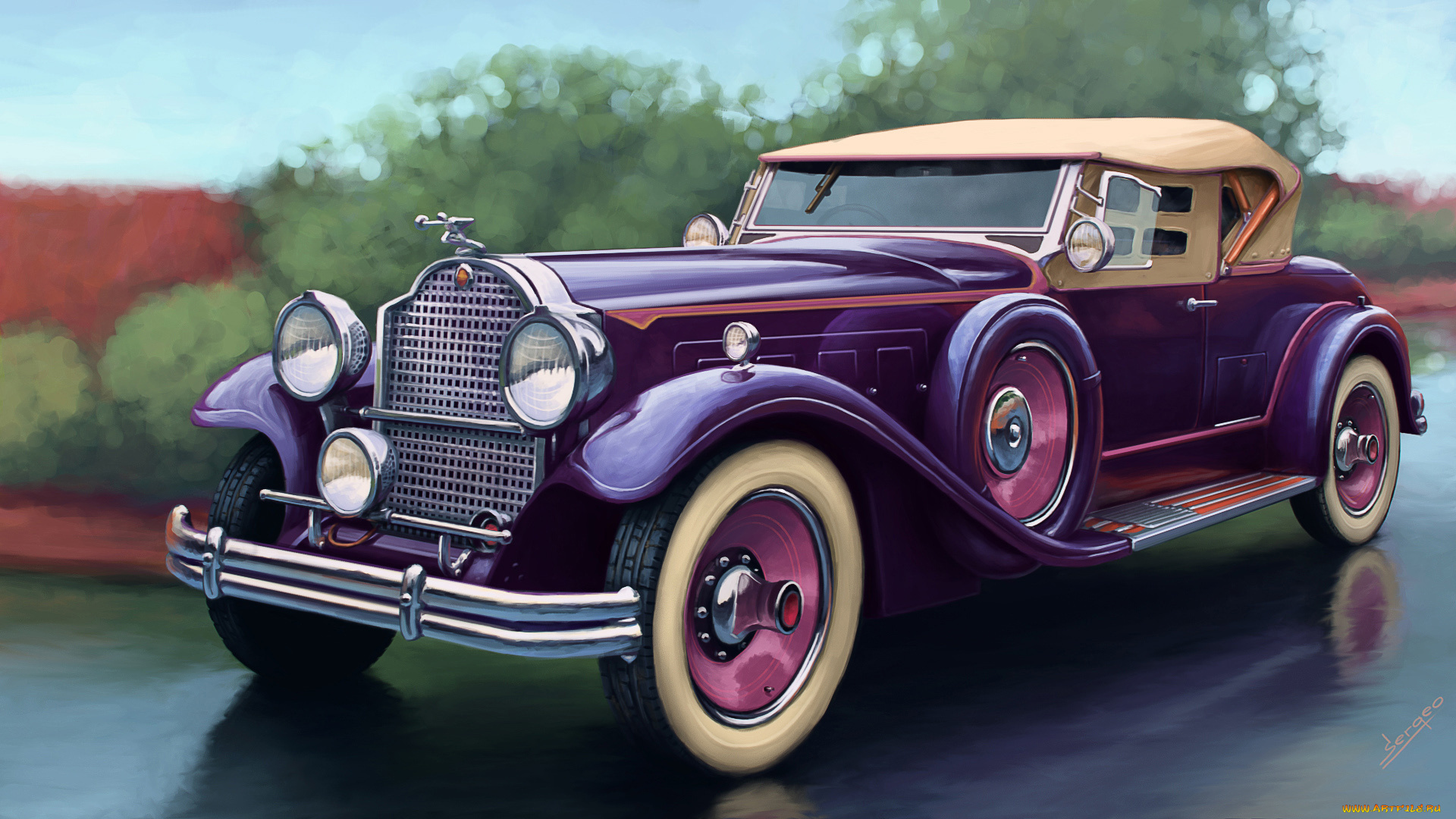 автомобили, рисованные, eight, sport, phaeton, deluxe, машина, packard