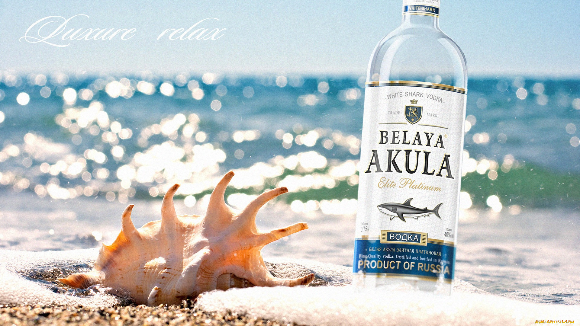 бренды, white, shark, побережье, водка