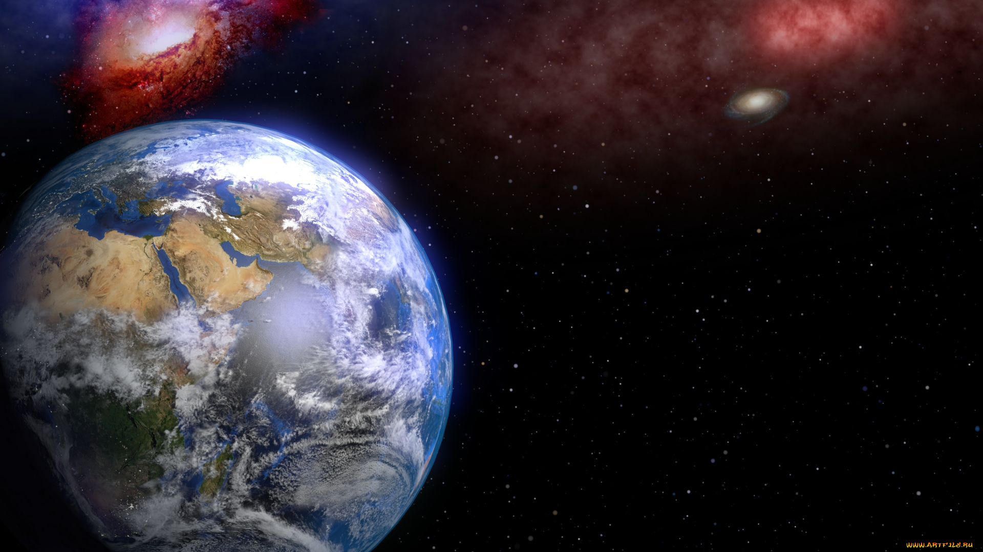 космос, арт, art, europe, asia, africa, stars, galaxies, earth