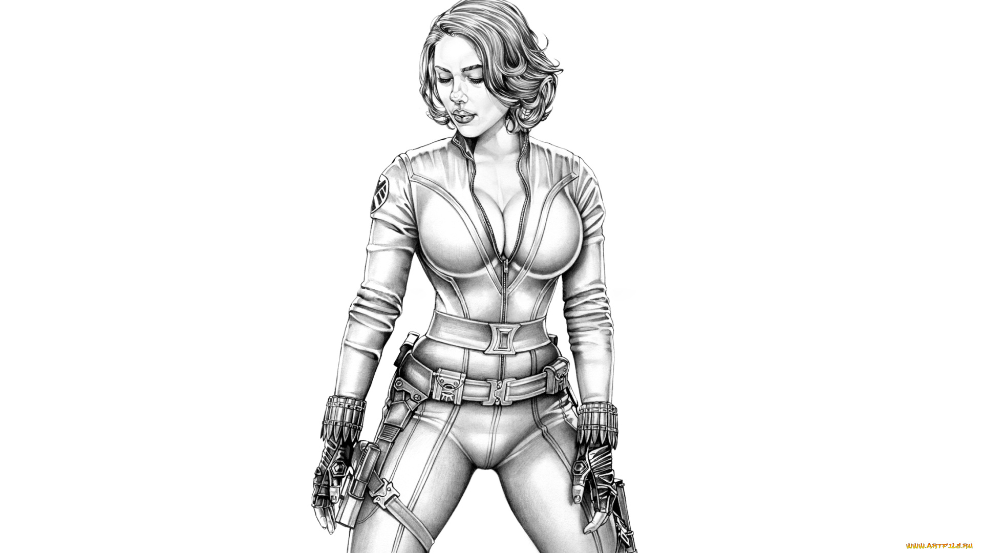 рисованные, люди, девушка