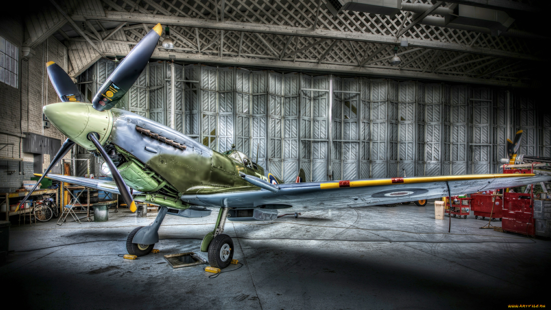 «спитфайр», авиация, боевые, самолёты, королевские, ввс, великобритания, истребитель, анггар