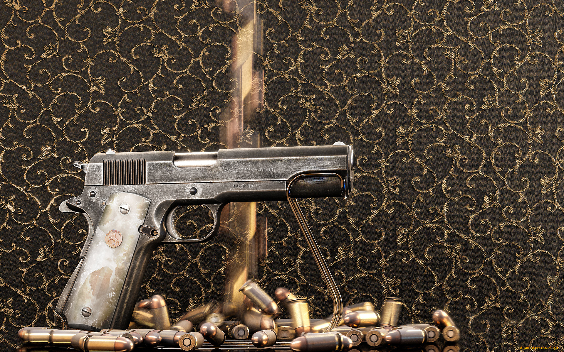 оружие, пистолеты, патроны, кольт