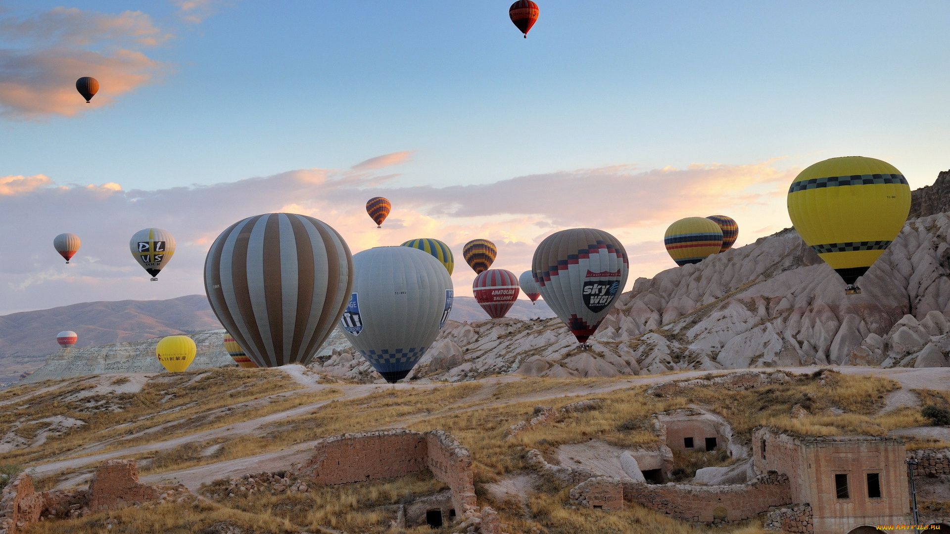 авиация, воздушные, шары, спорт, шары, пейзаж