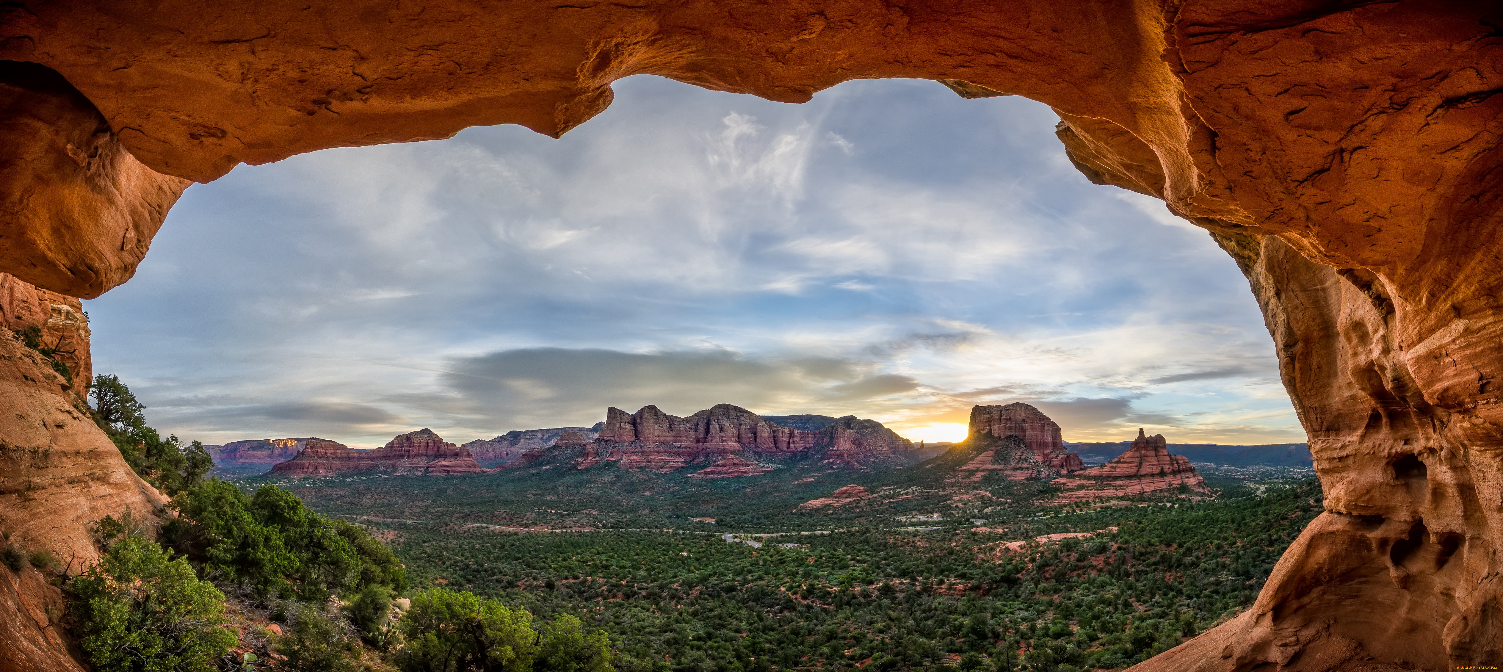 природа, горы, скала, пейзаж, окно, небо