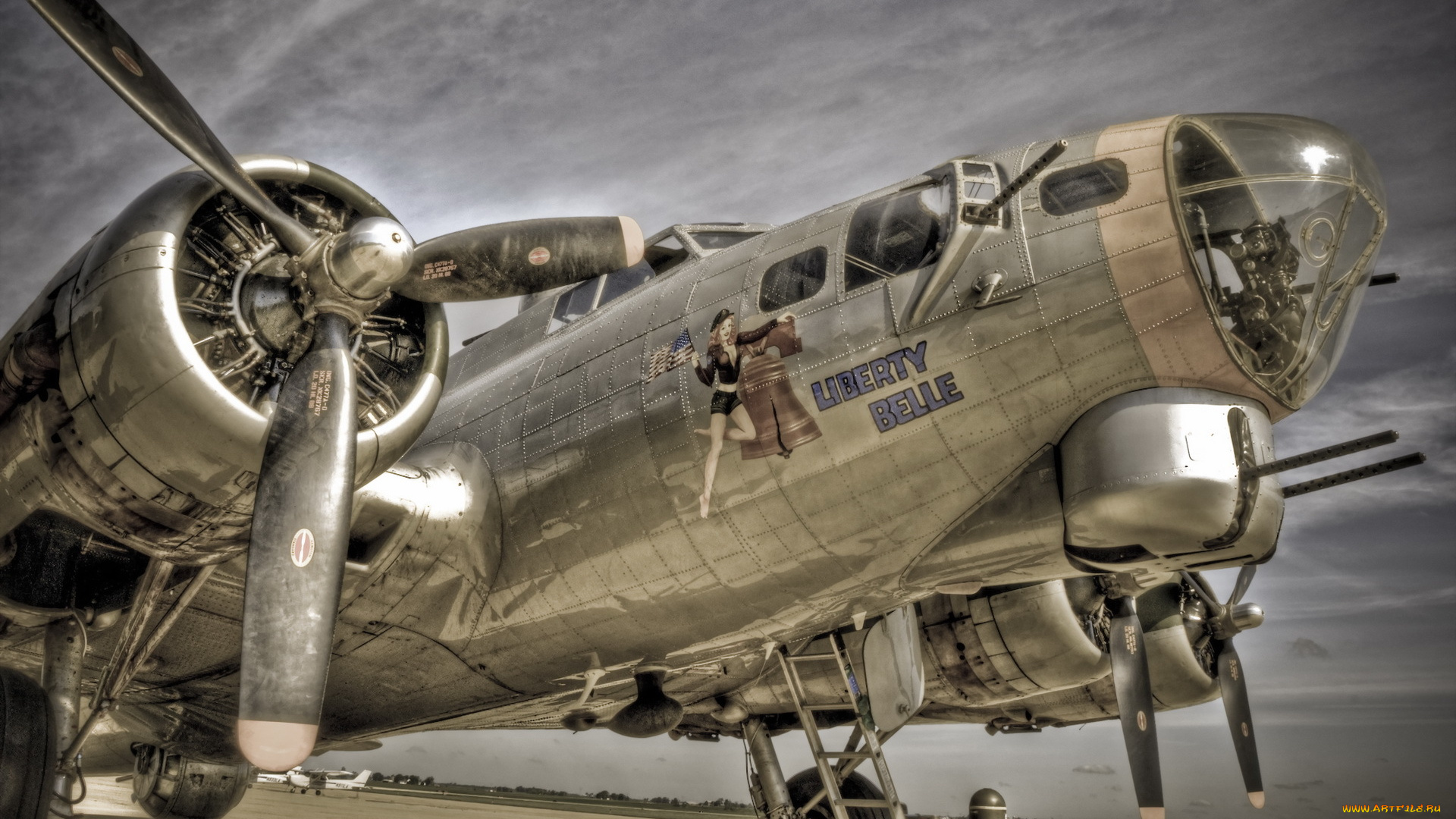 авиация, авиационный, пейзаж, креатив, винт